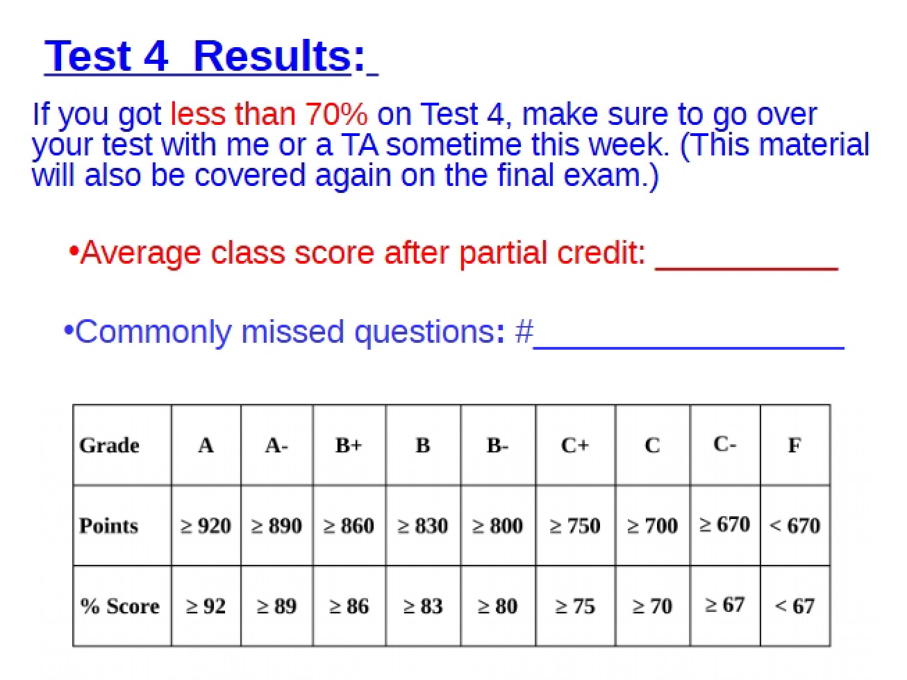Notes for Review - MATH 110