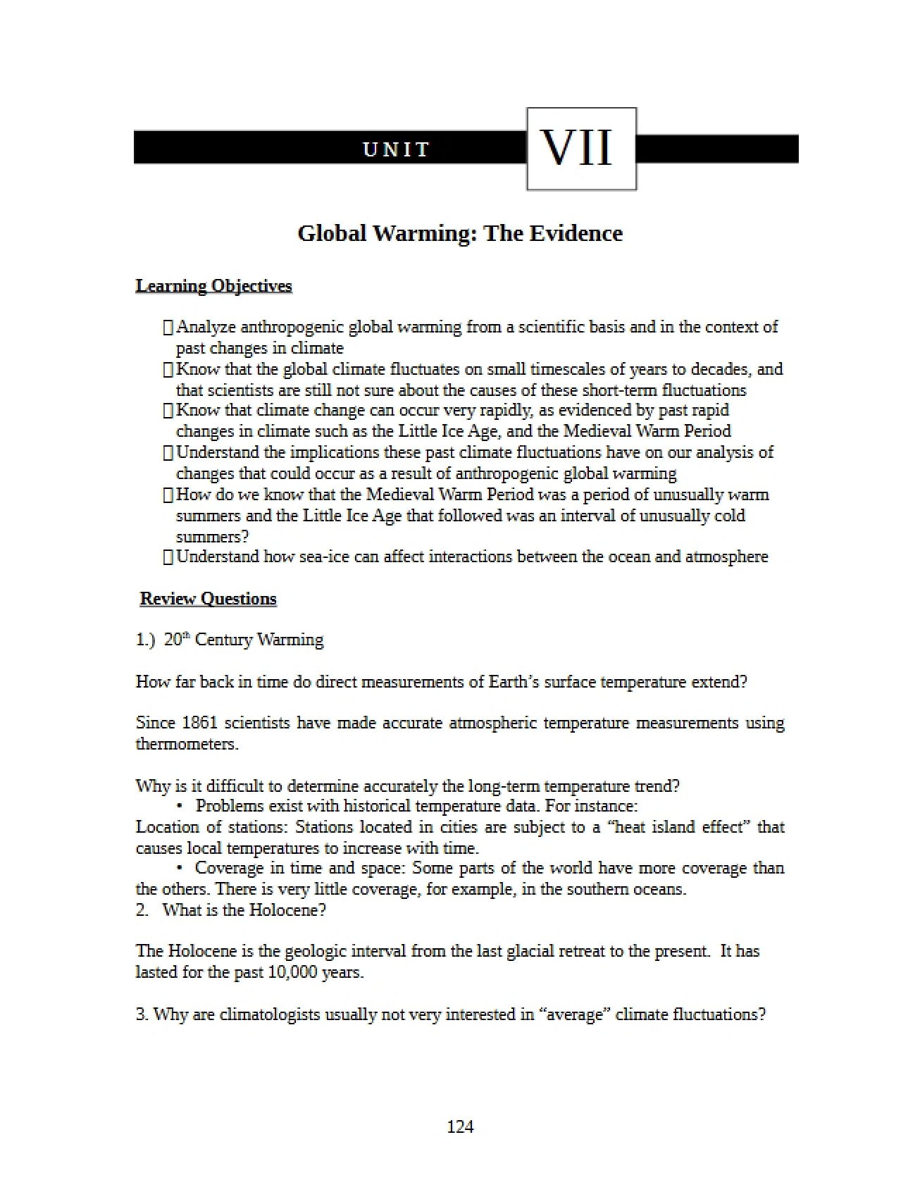 Evidence for Global Warming