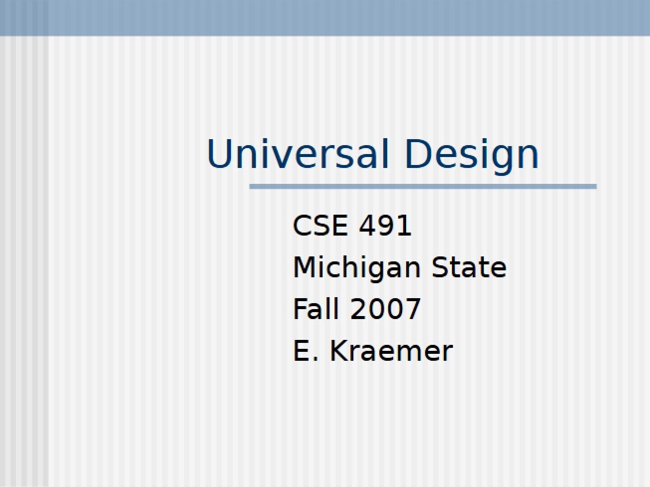 Design Universality
