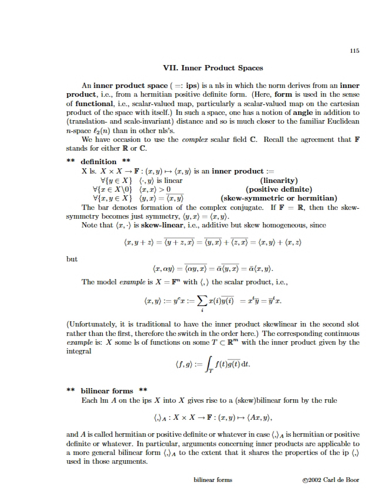 Spaces with Inner Products