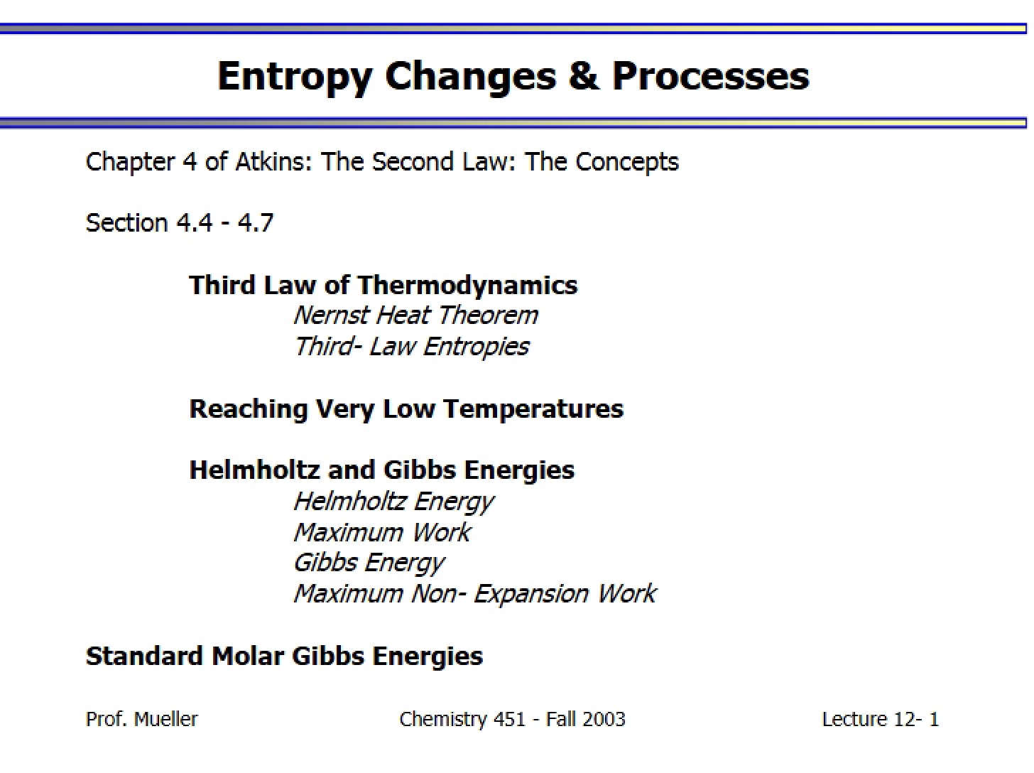 Processes and Entropy Changes