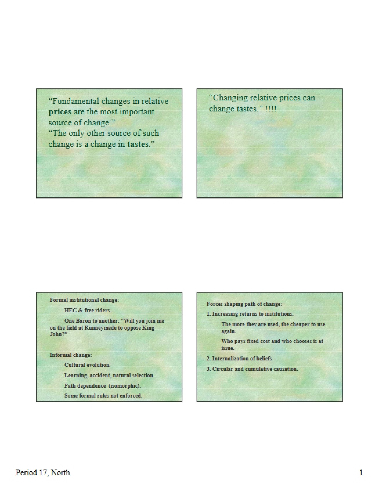 Lecture Notes for AEC 810