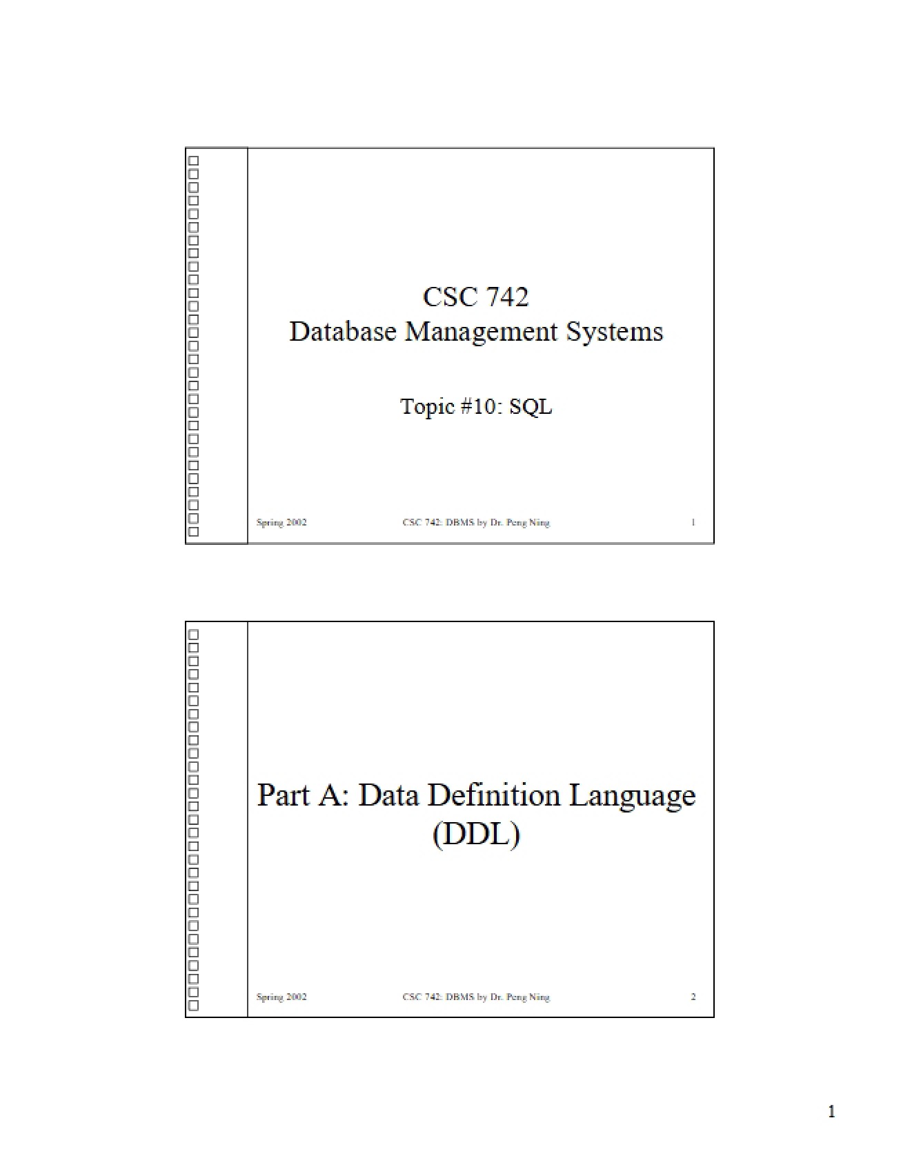 Notes from Chapter 58 Presentation