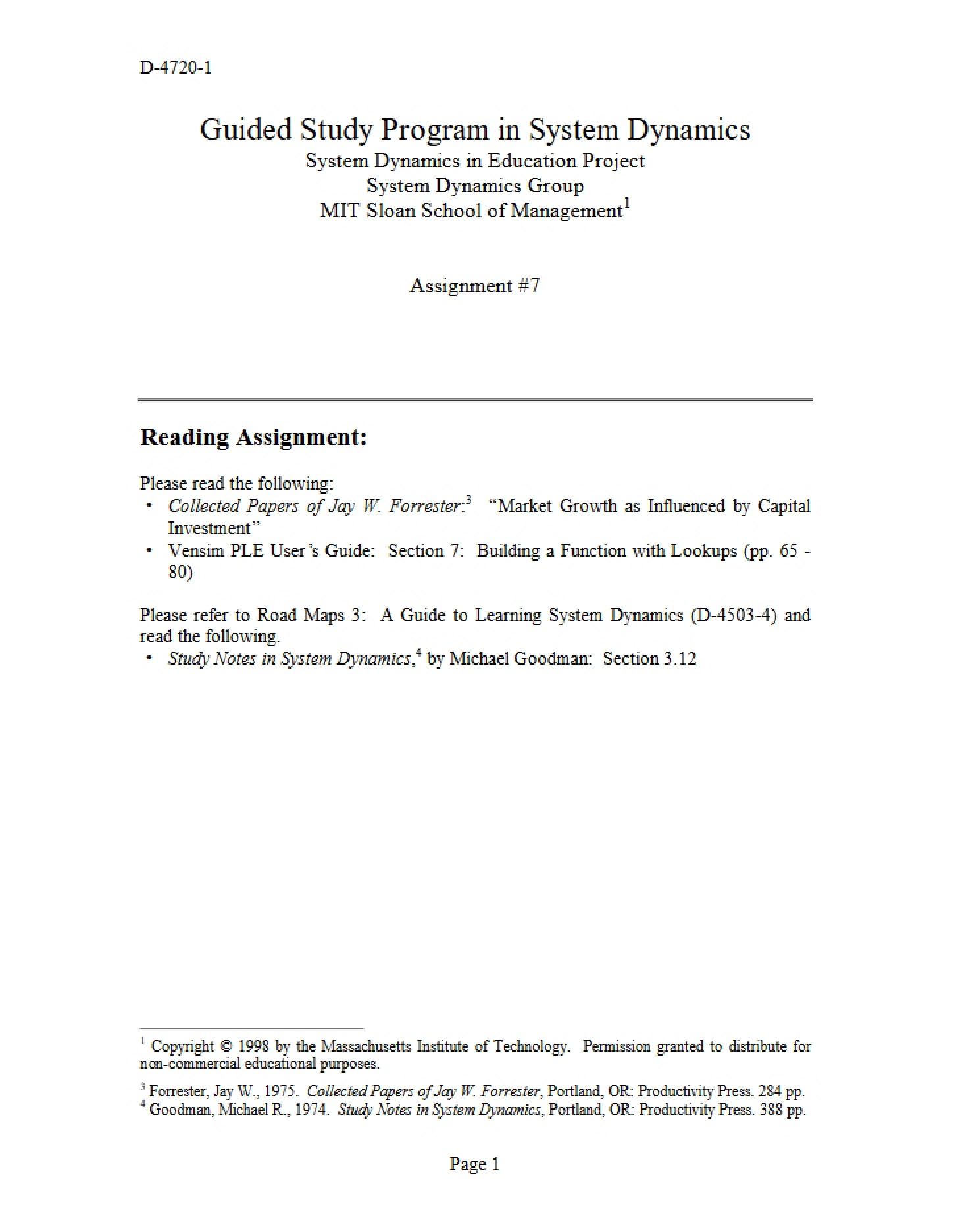 System Dynamics Program