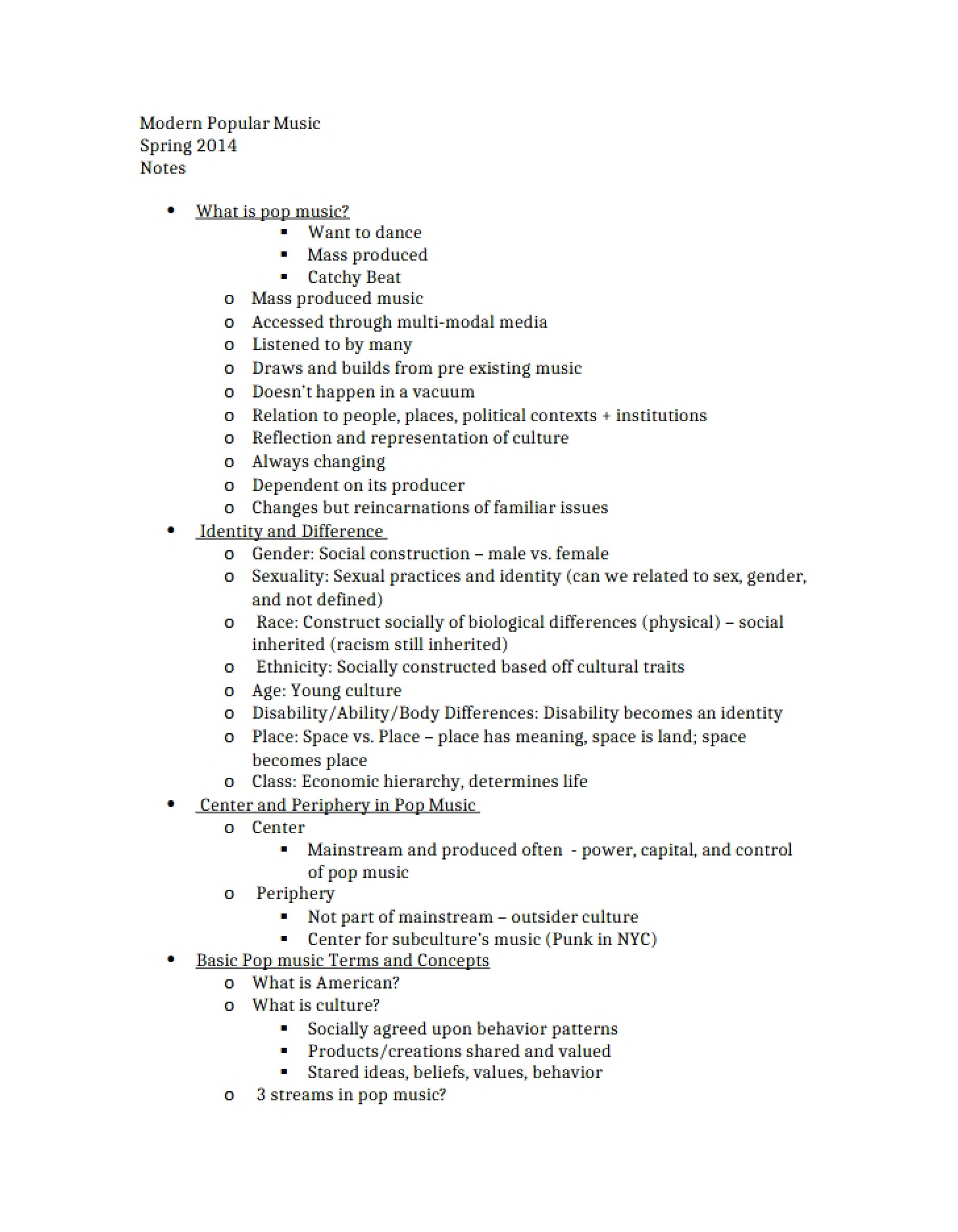 Course Notes