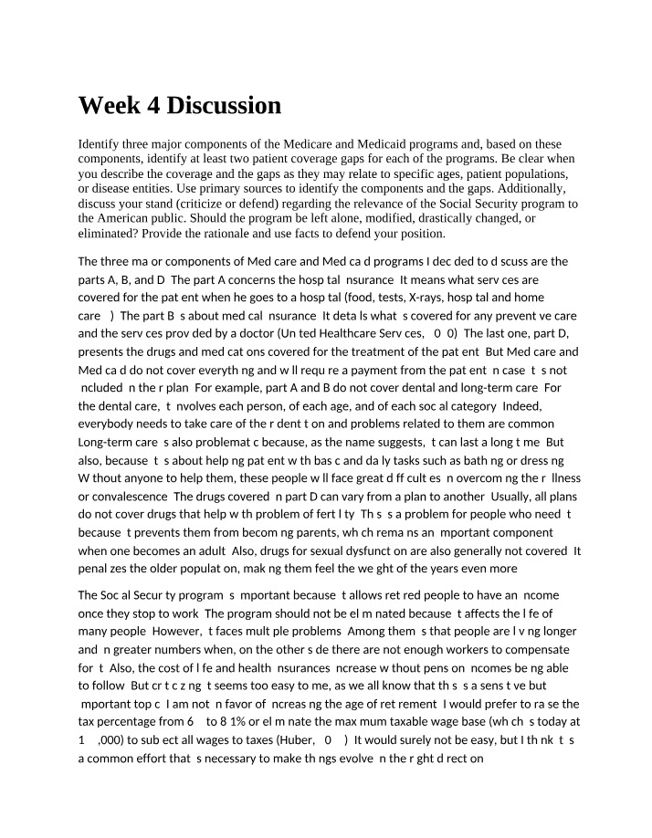 Week 4 Class Discussion