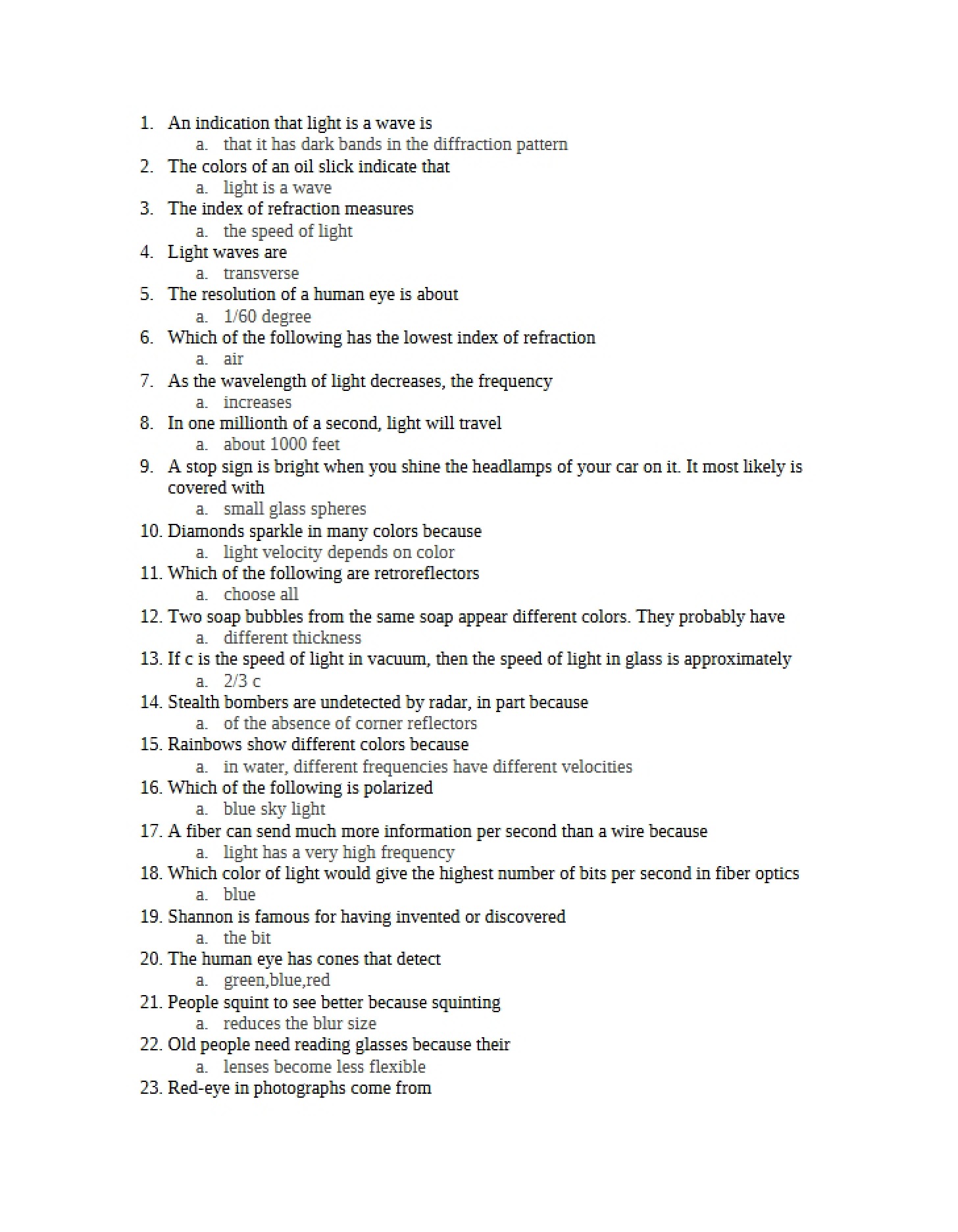 General Study Guide