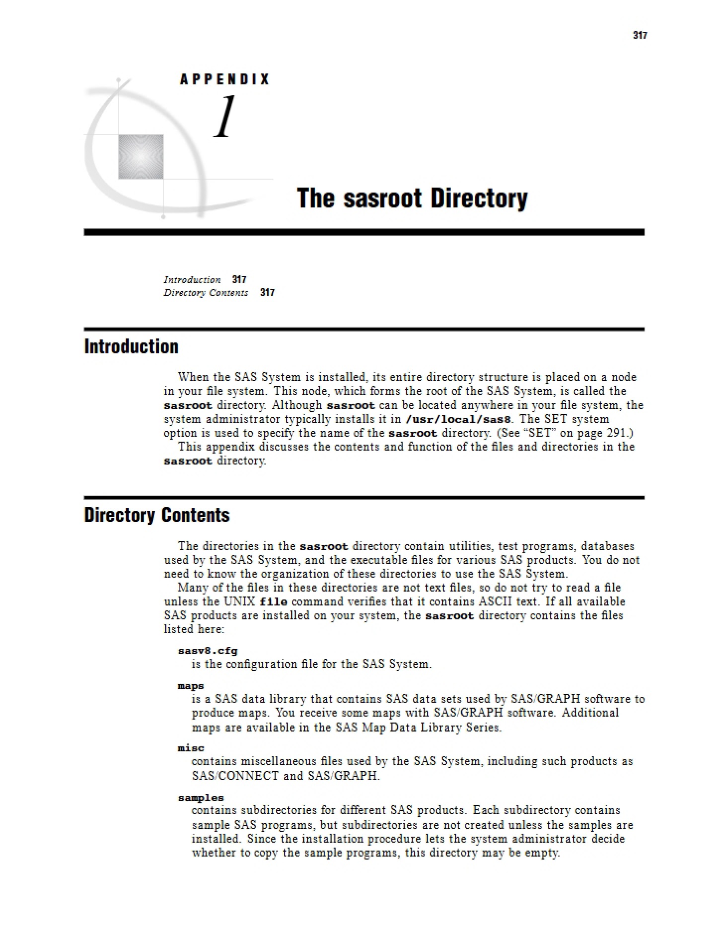 Directory for sasroot