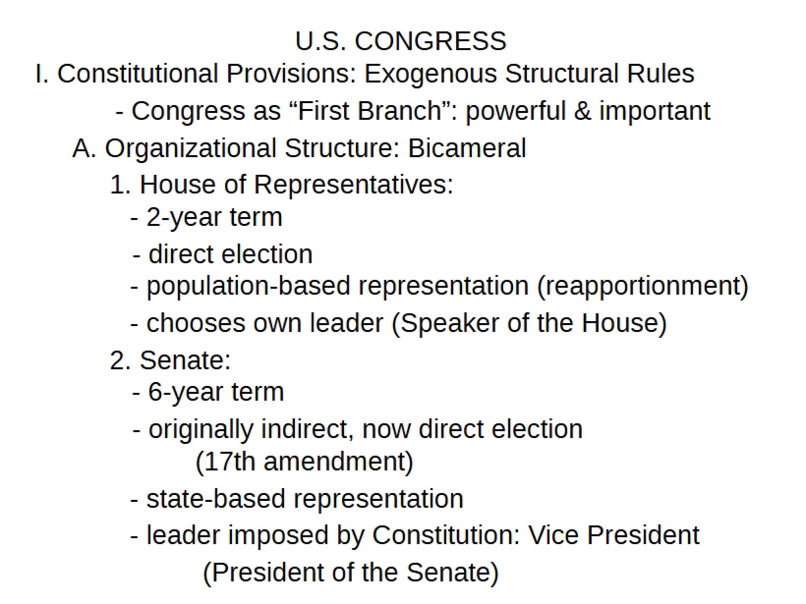 Congress (Section 4)