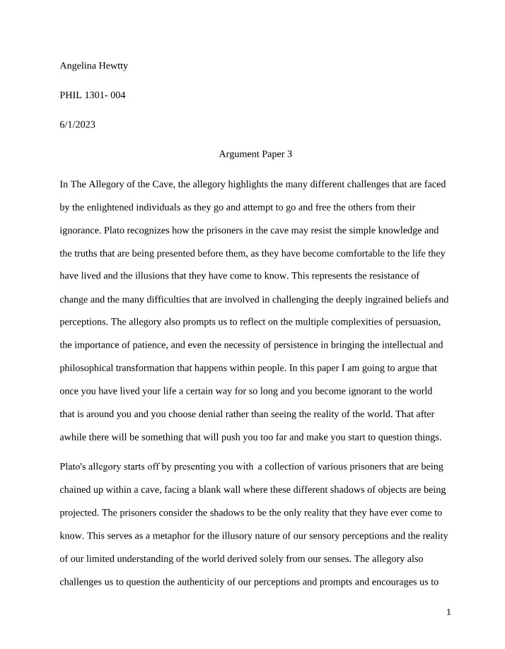 The Allegory of the Cave - Seeking Truths and Challenging Beliefs