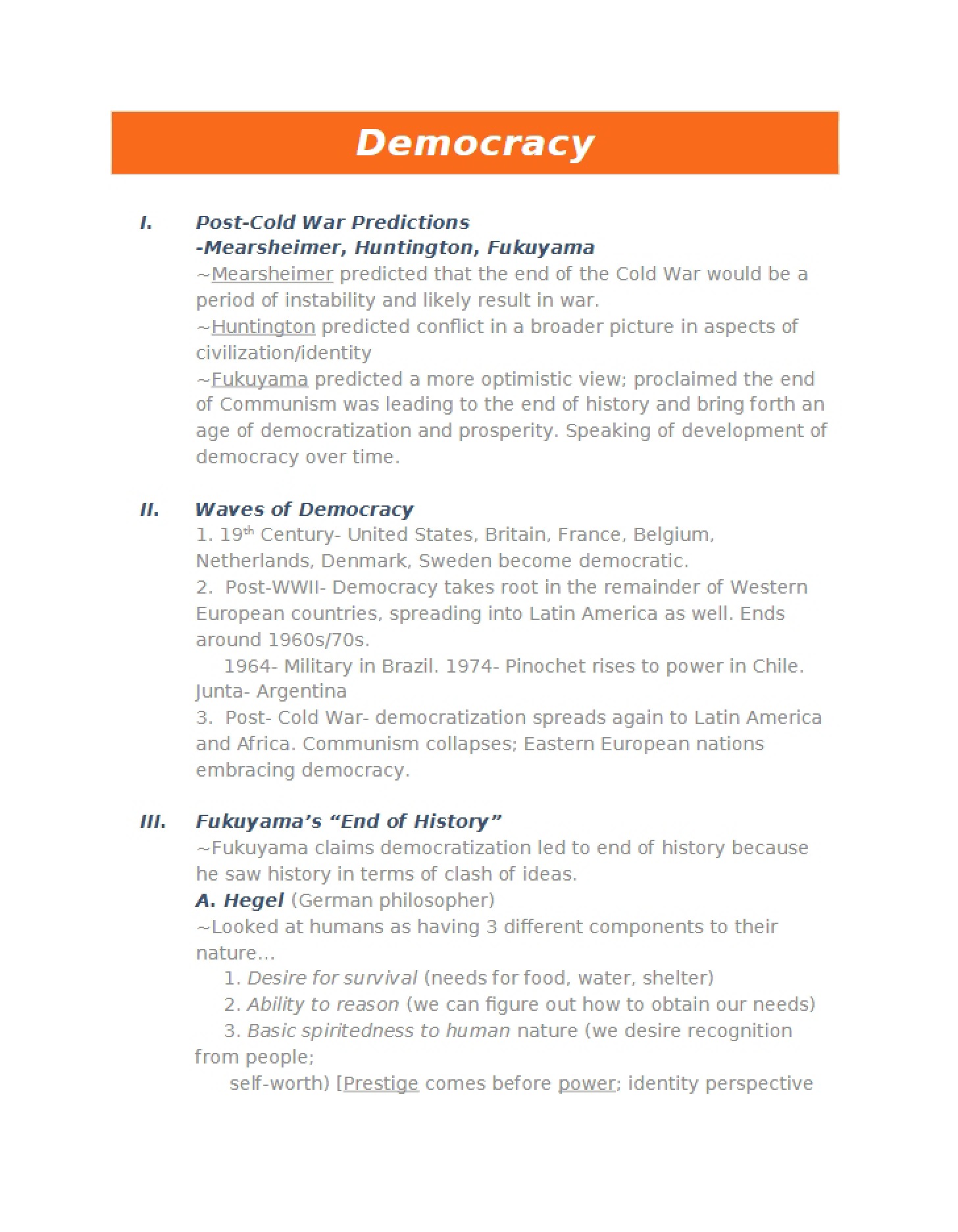 Foundational Principles of Democracy