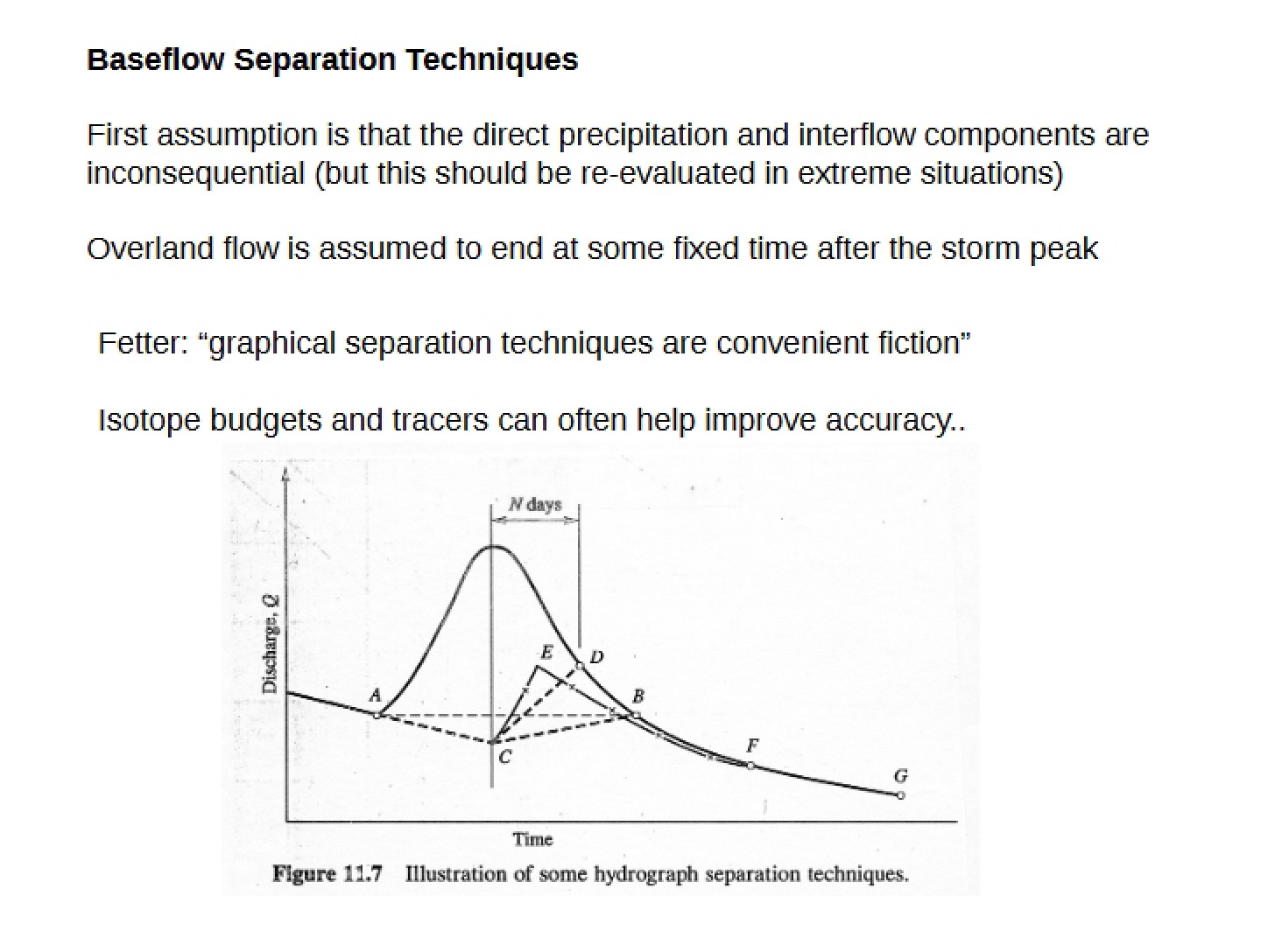 Techniques for Baseflow Separation