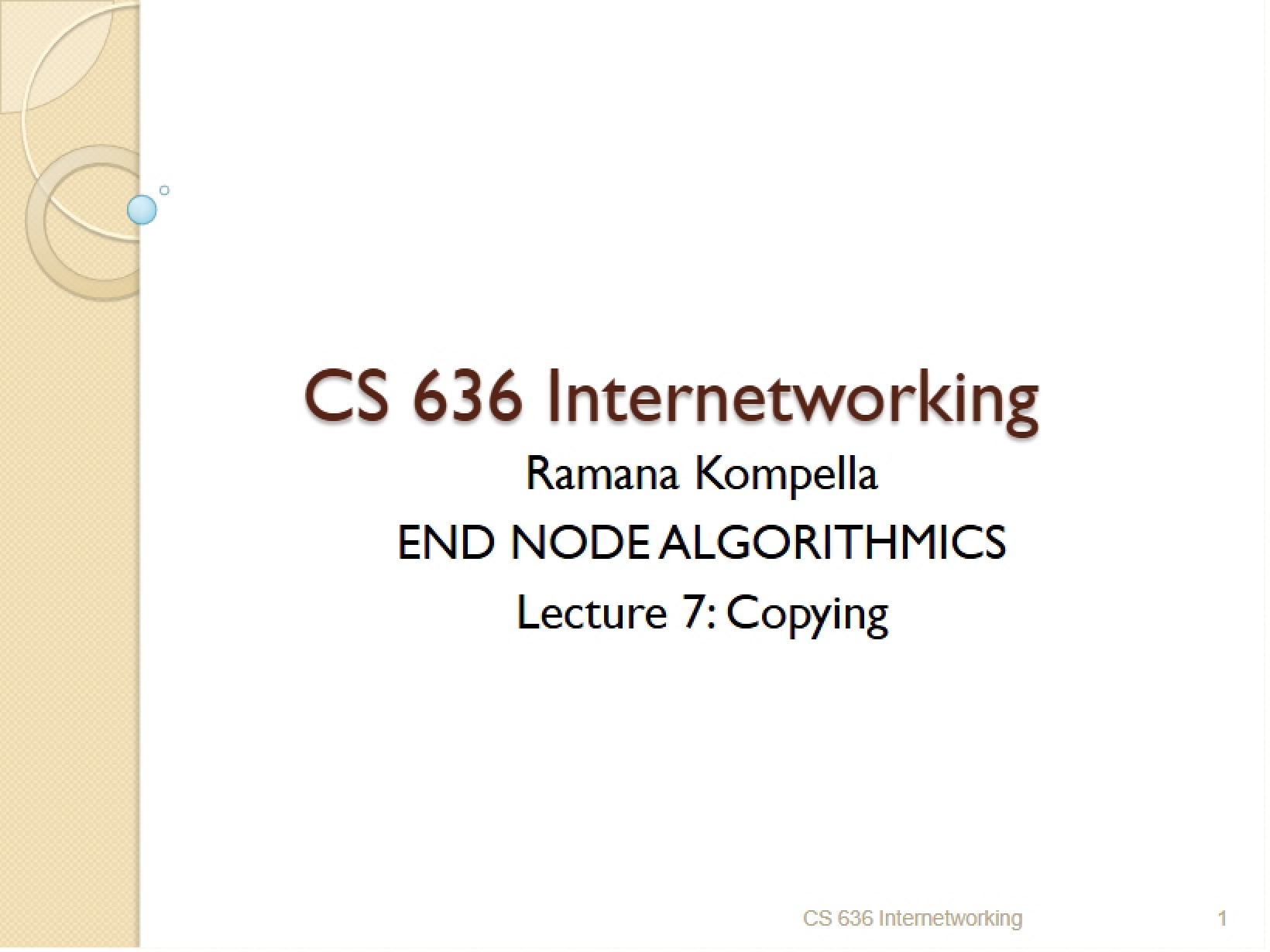 Notes on Internetworking
