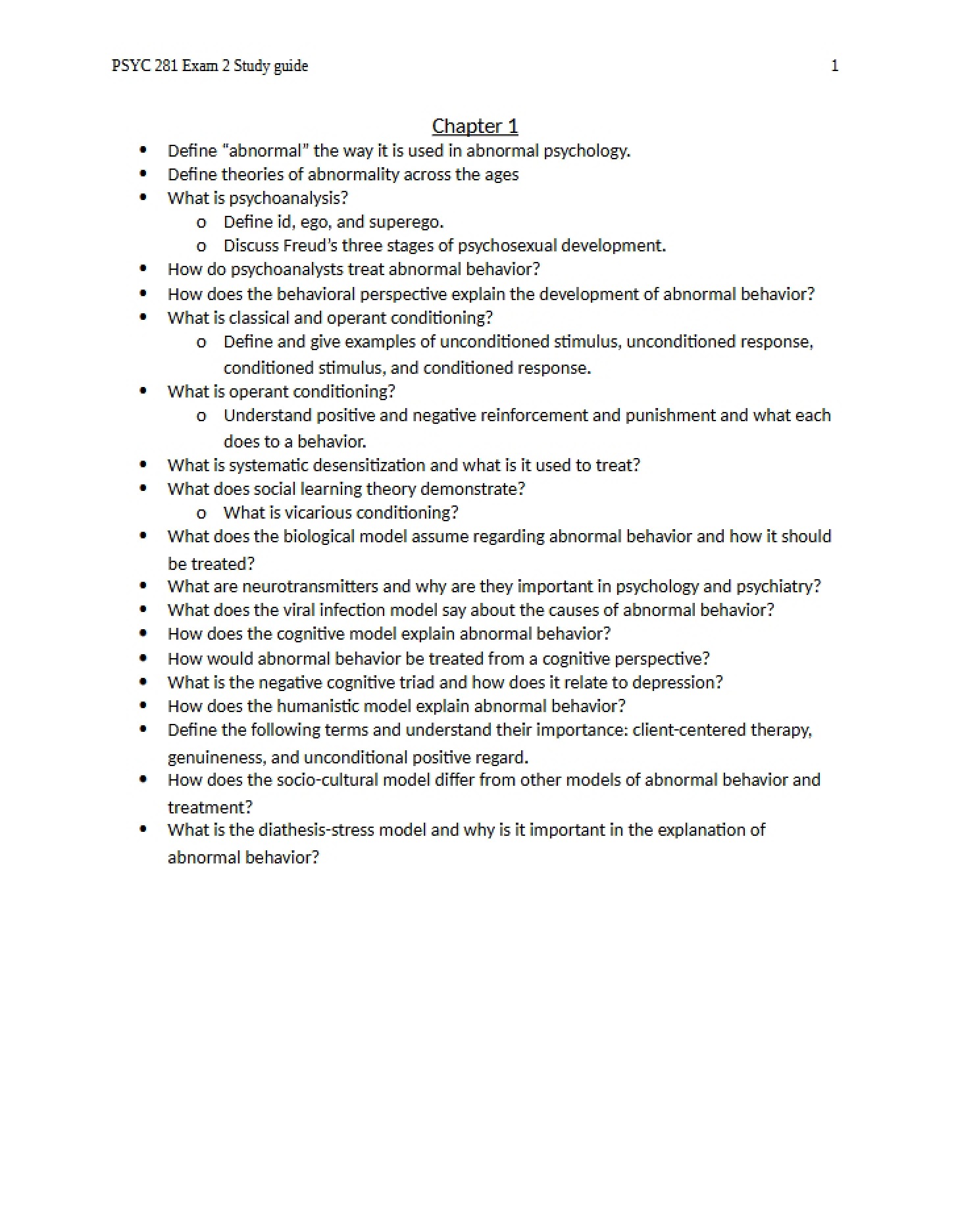Guide Final Exam