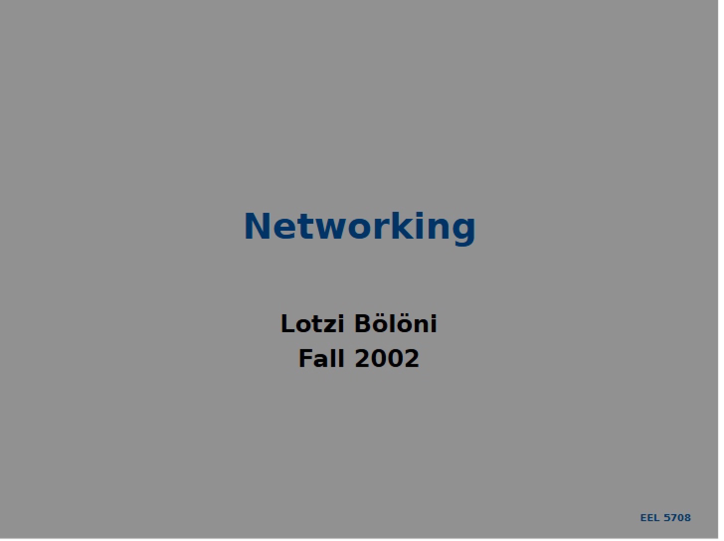 Networking Fundamentals