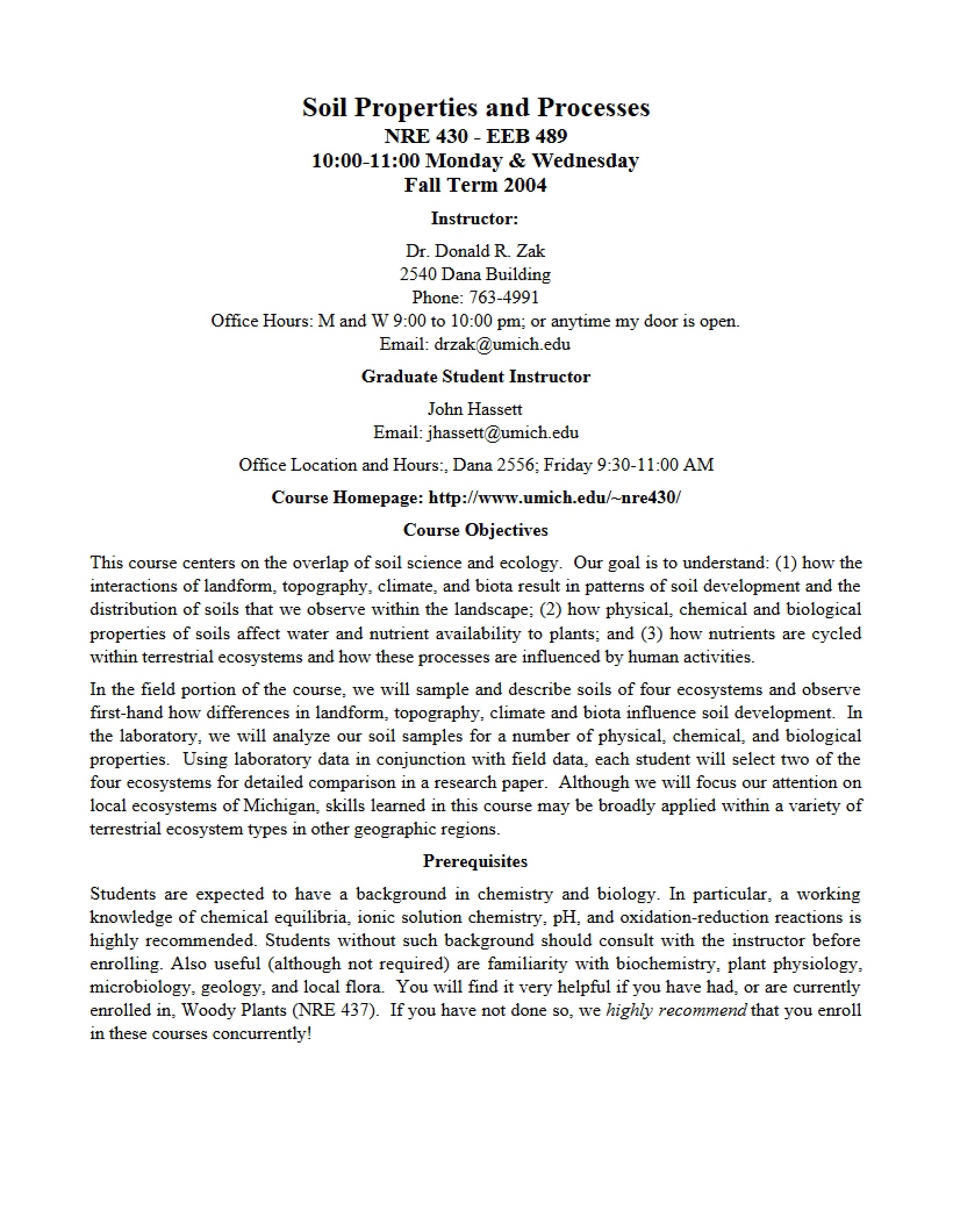 NRE 430 Syllabus