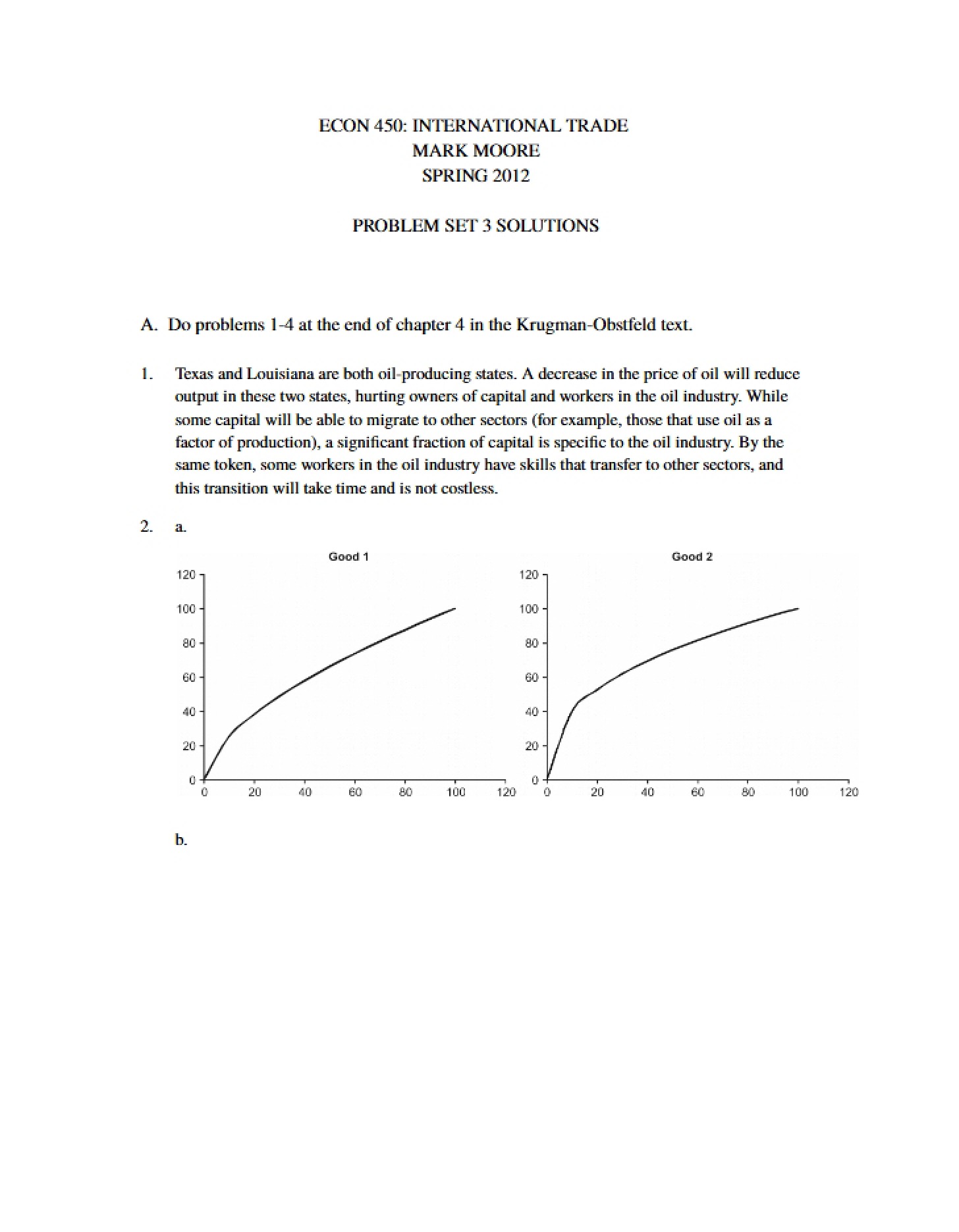 Solutions for Problem Set 3