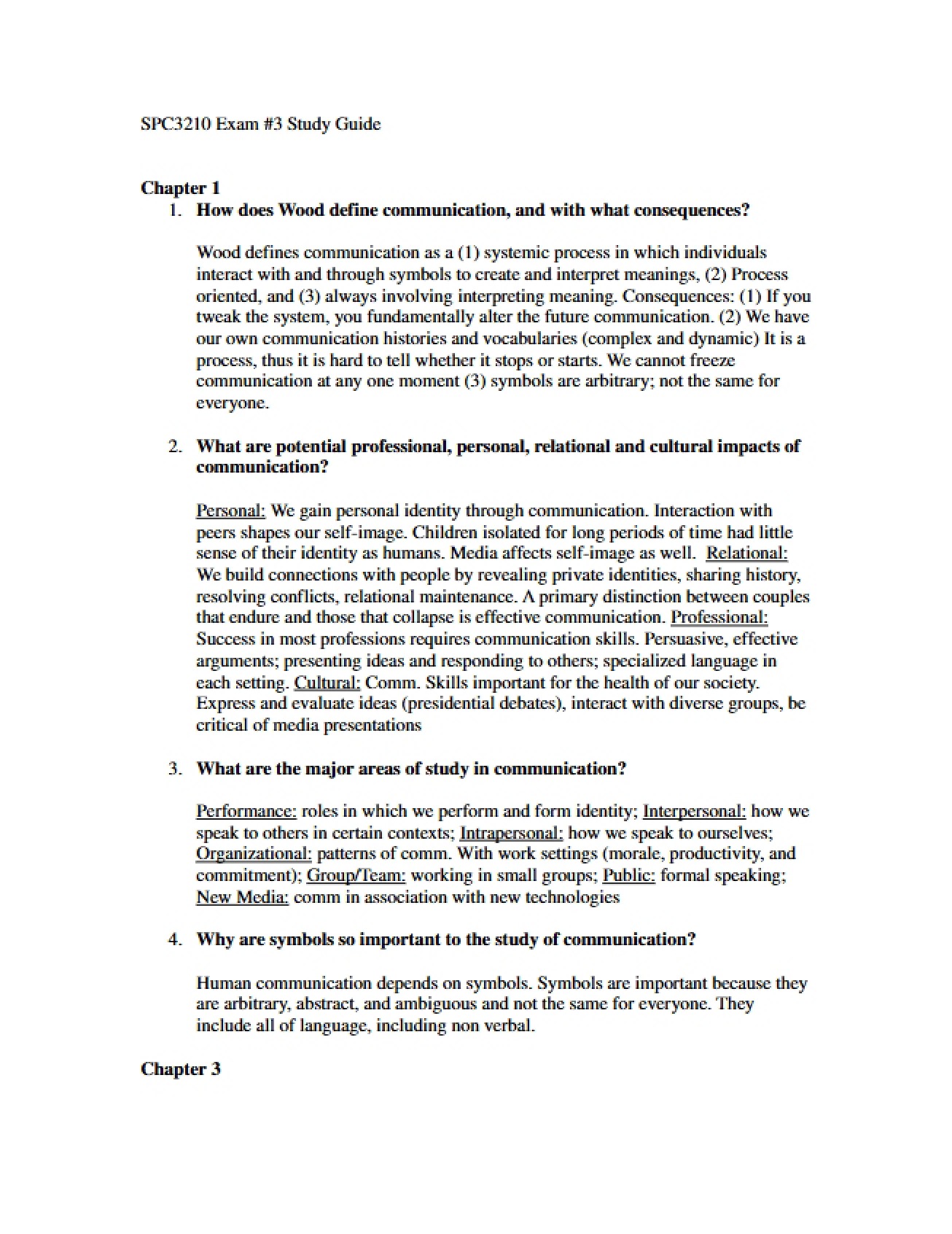 Third Exam Guide