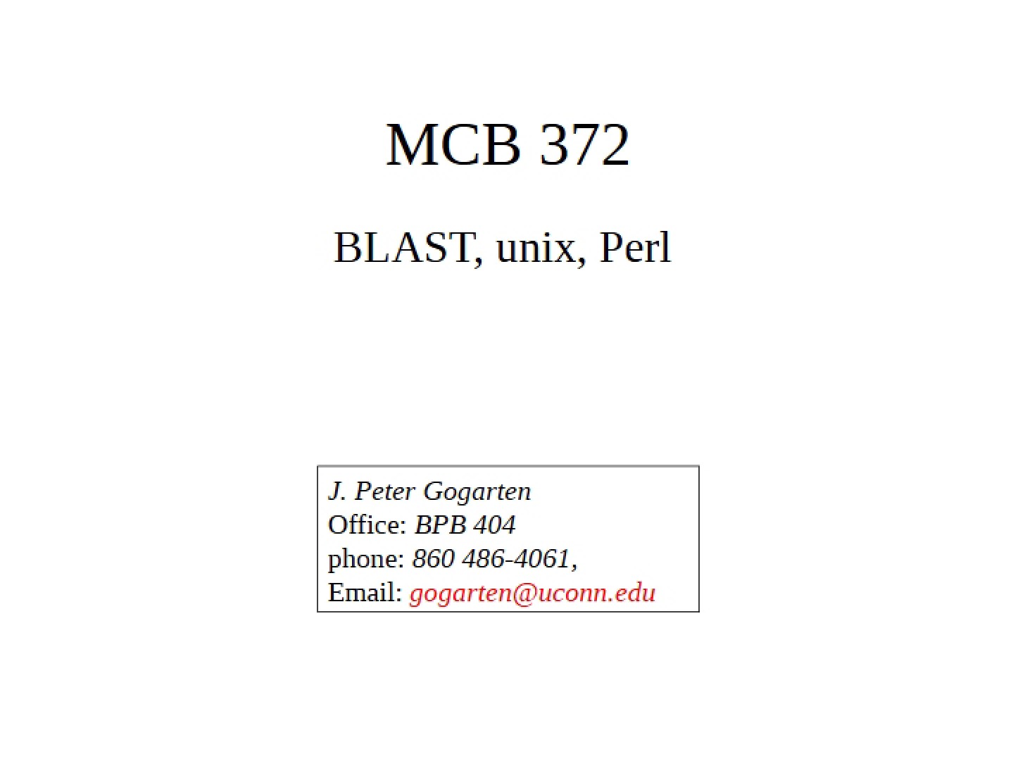Notes from Class - Phylogenetic reconstruction