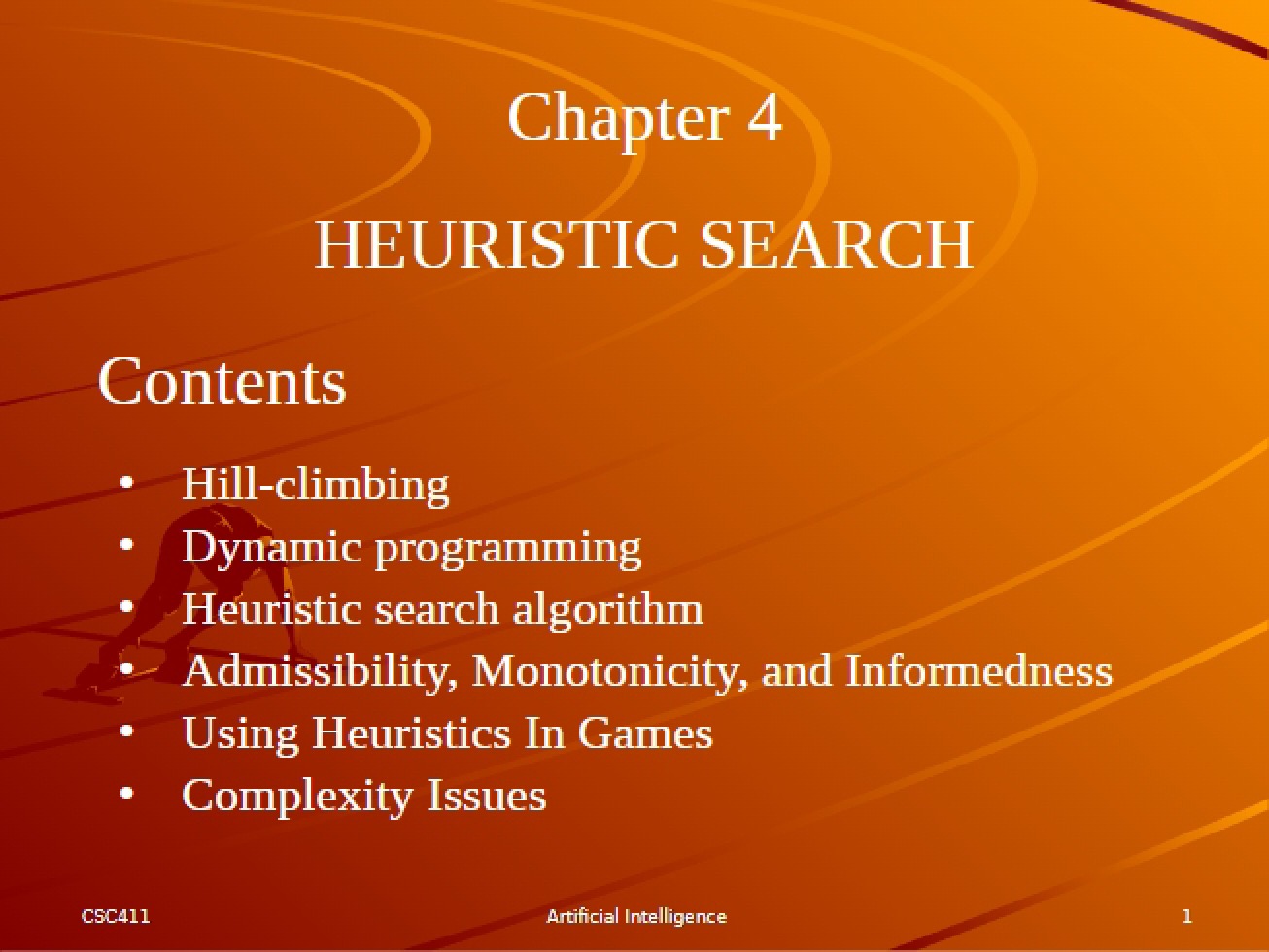 Heuristic Search Chapter Four
