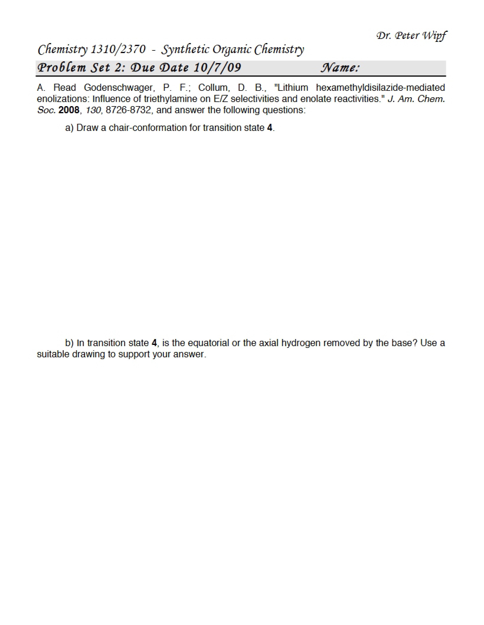 Synthetic Organic Chemistry Overview