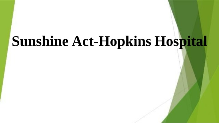 Transparency in the Sunshine Act