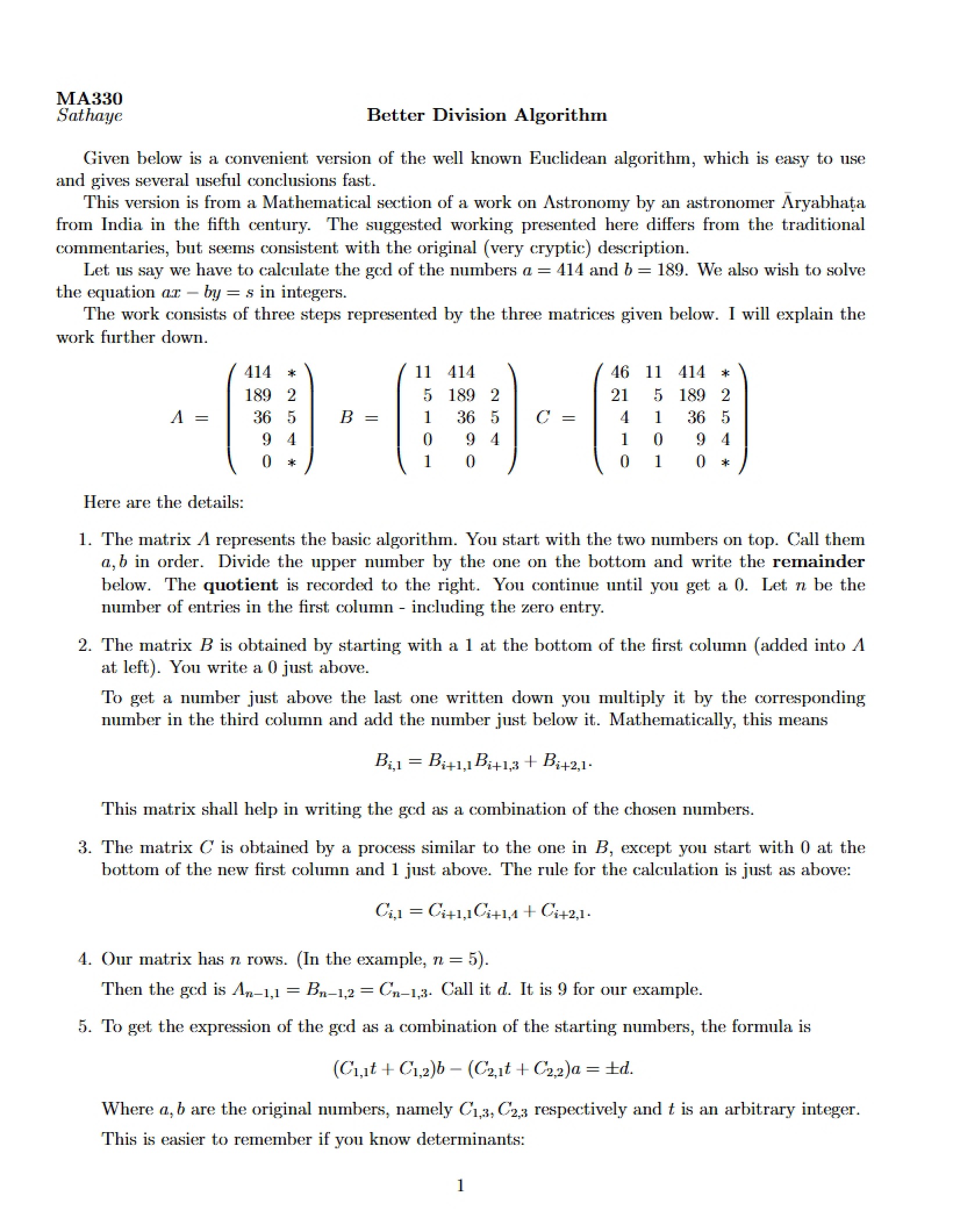 Improved Algorithm for Division