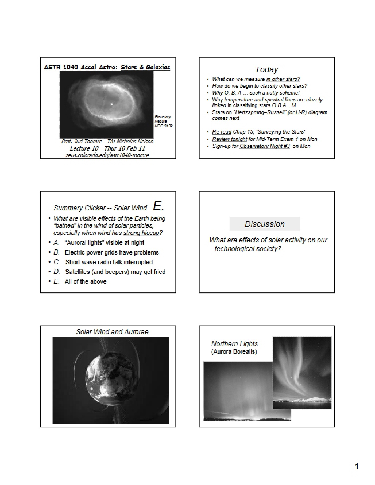 Key Topics in an Accelerated Introductory Astronomy Lecture