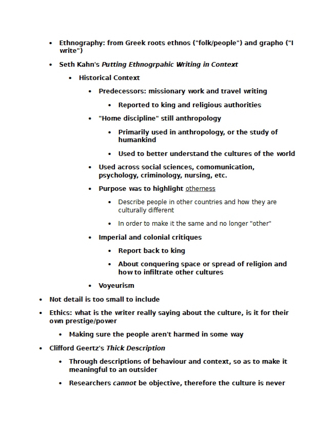 Contextualizing Ethnographic Writing by Seth Kahn