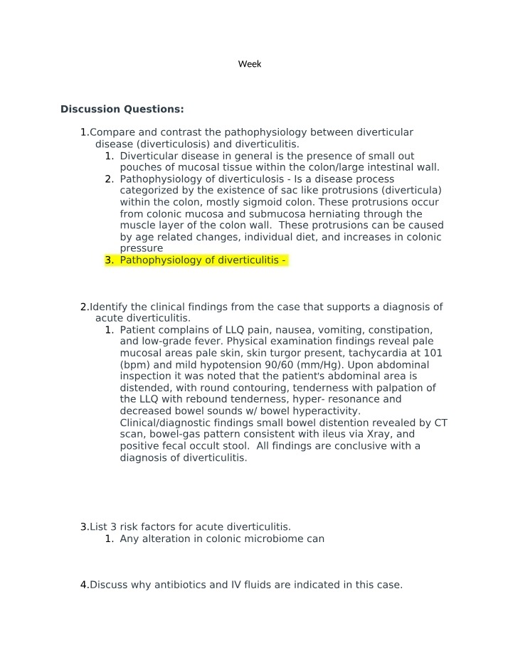 Diverticular Disease and Diverticulitis Comparison