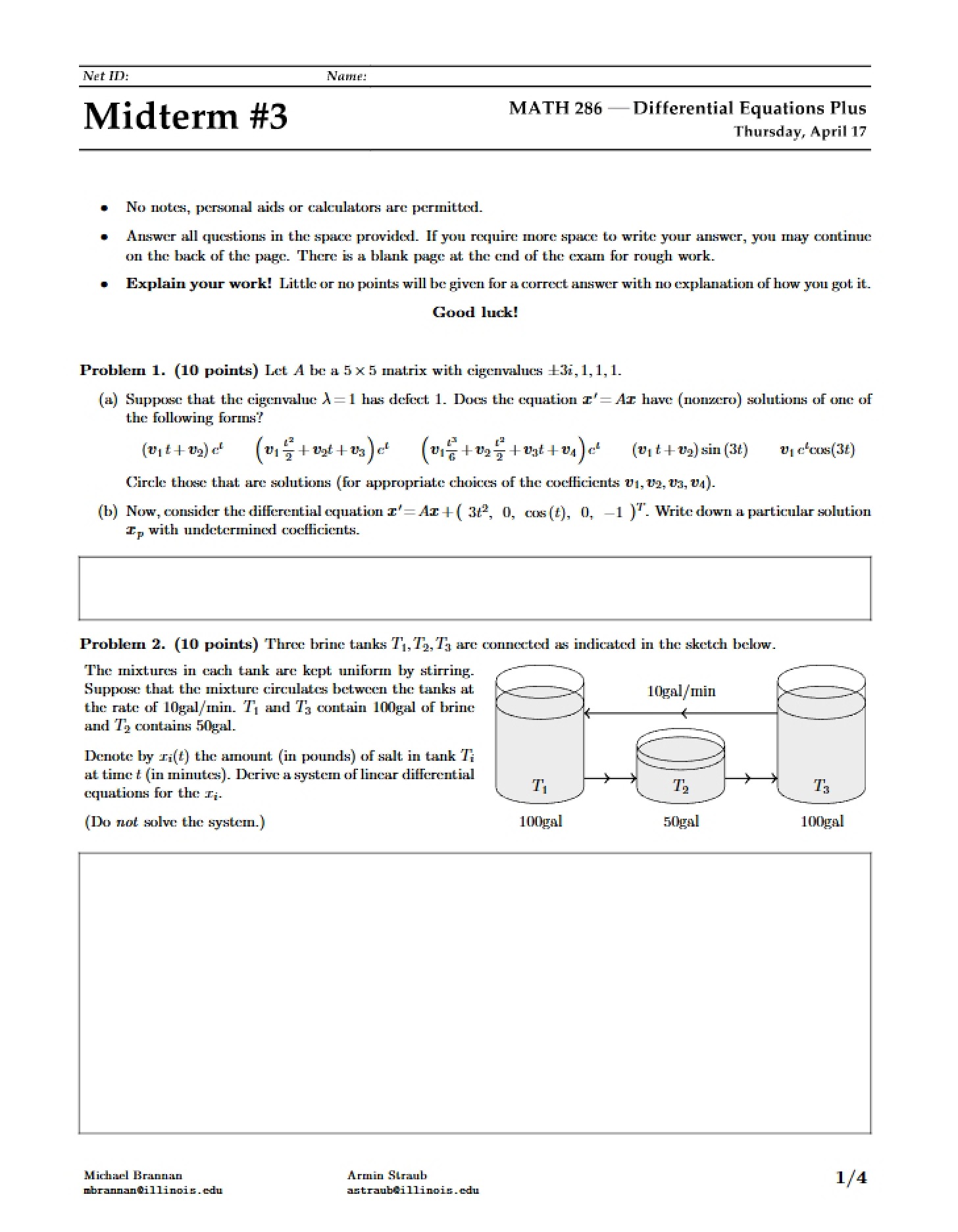 Third Midterm Exam