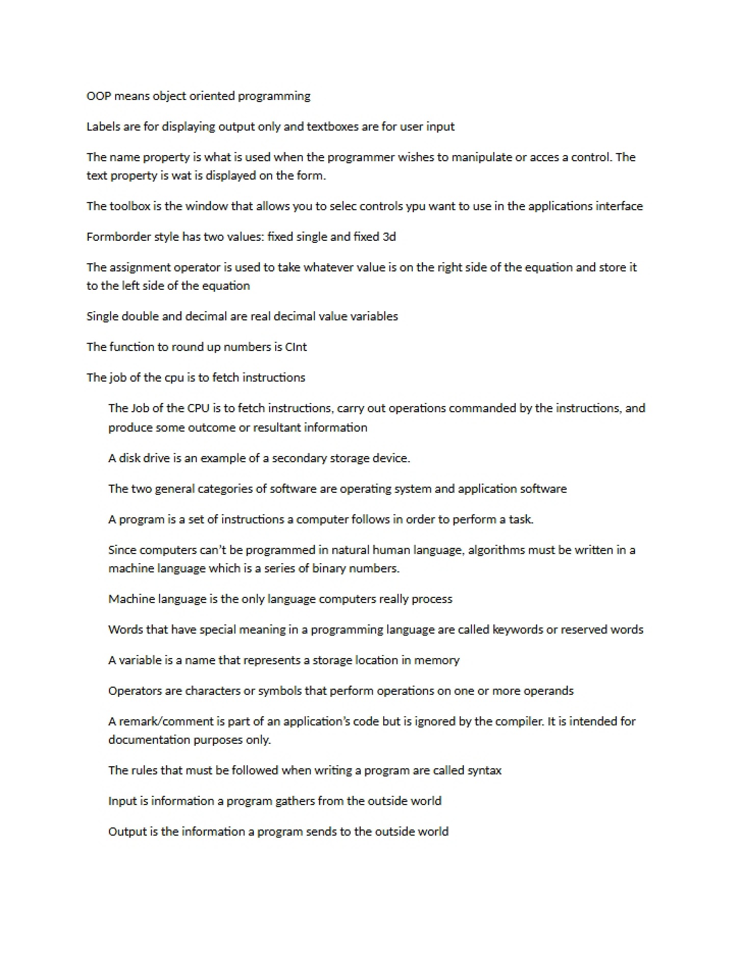 Computer Science Test Guide