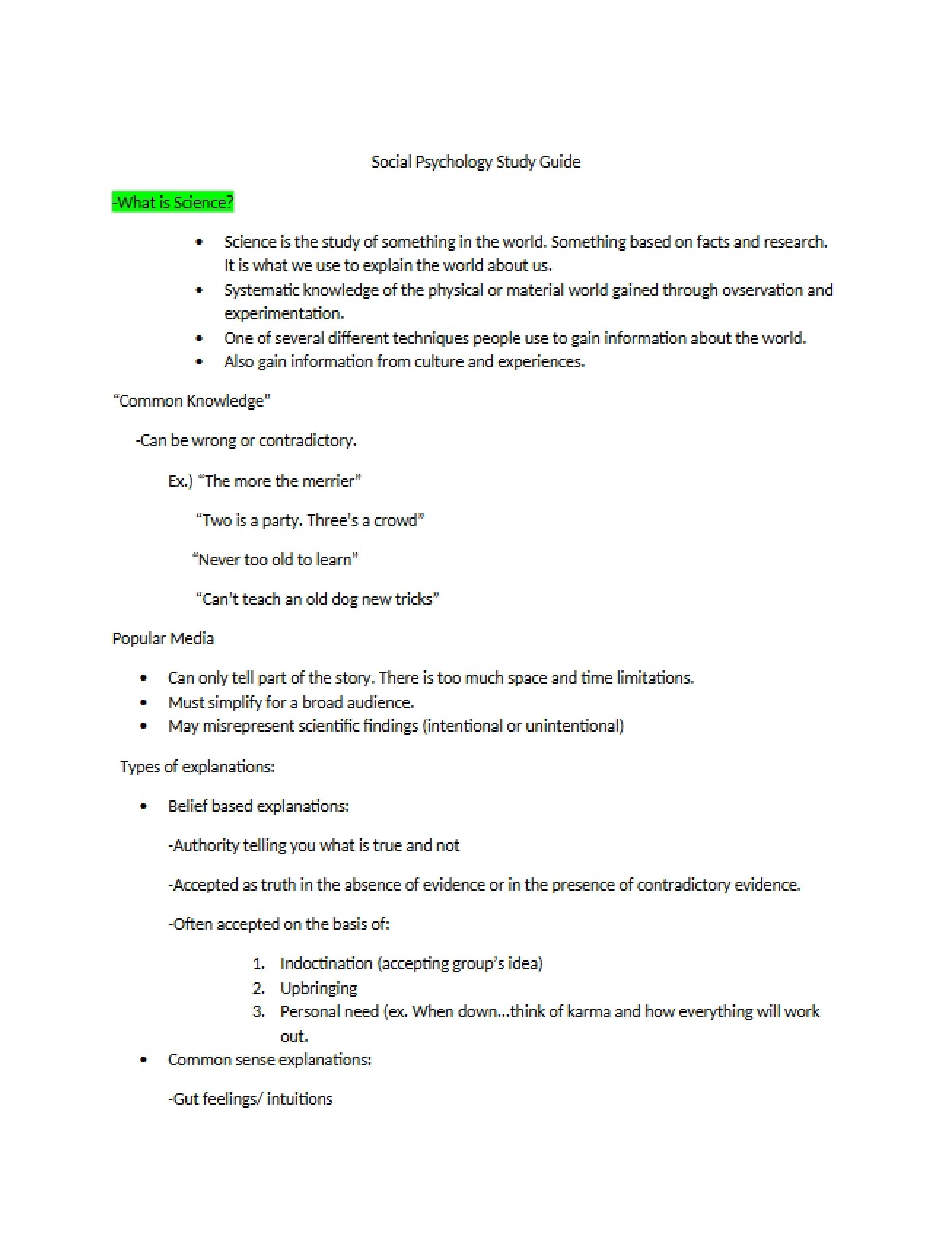 General Social Psychology