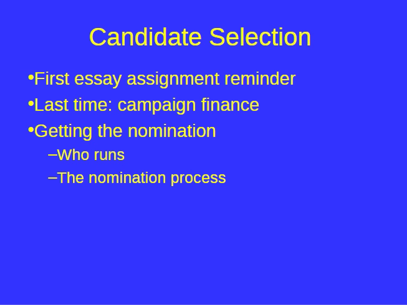 Lecture Notes for POL 106