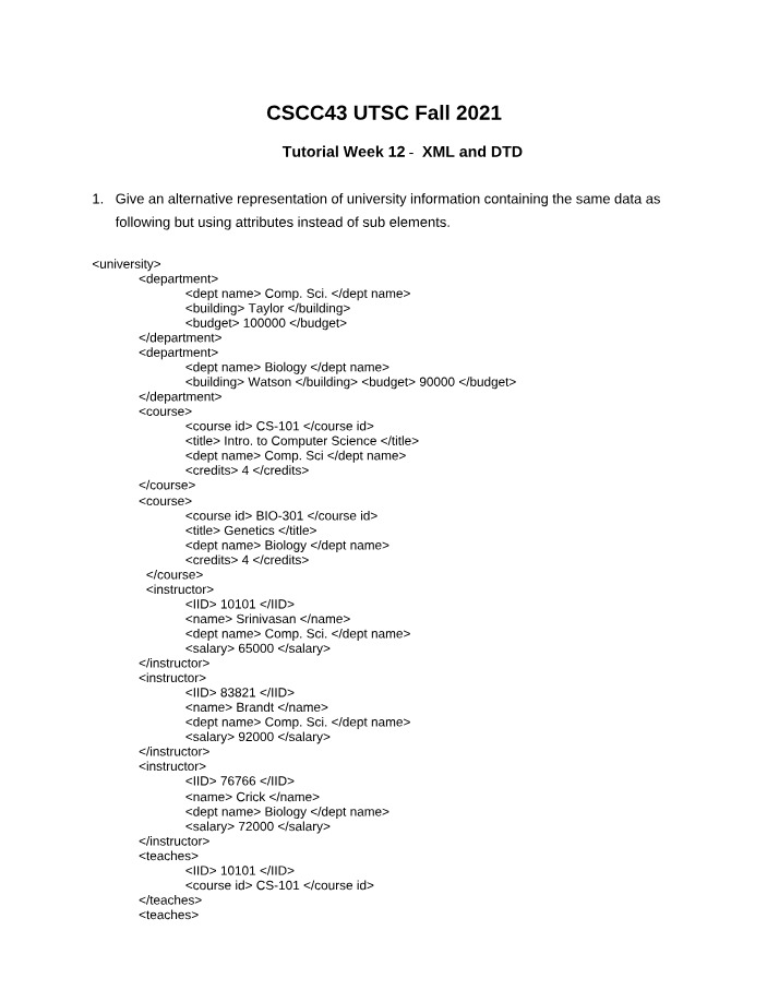 Week 12 Tutorial Solution
