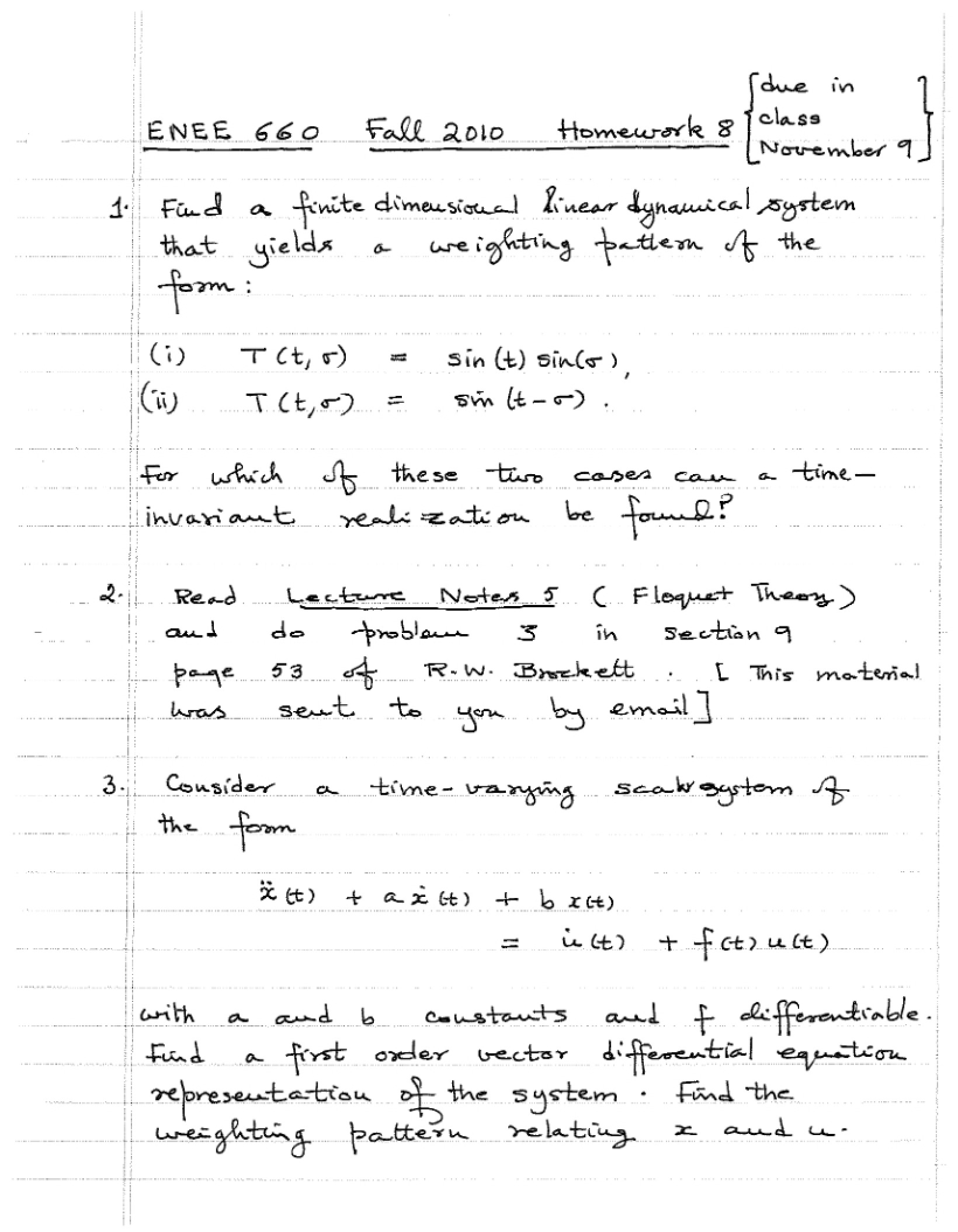 Eighth Homework
