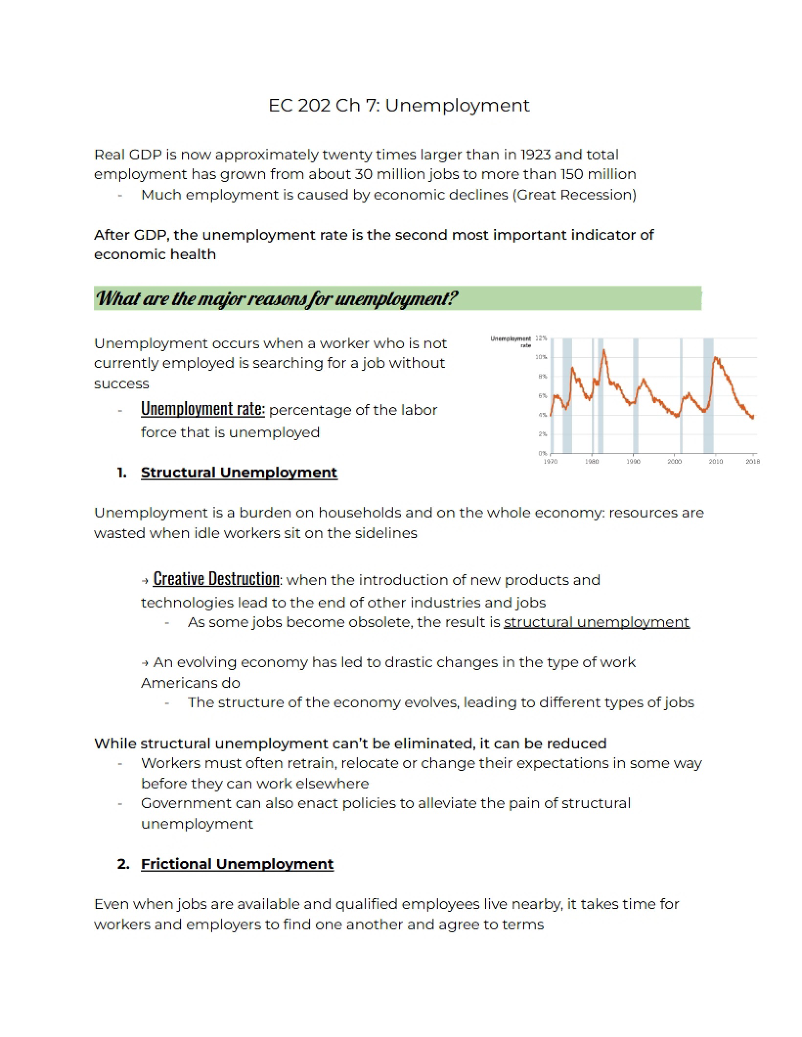 Chapter Seven Unemployment
