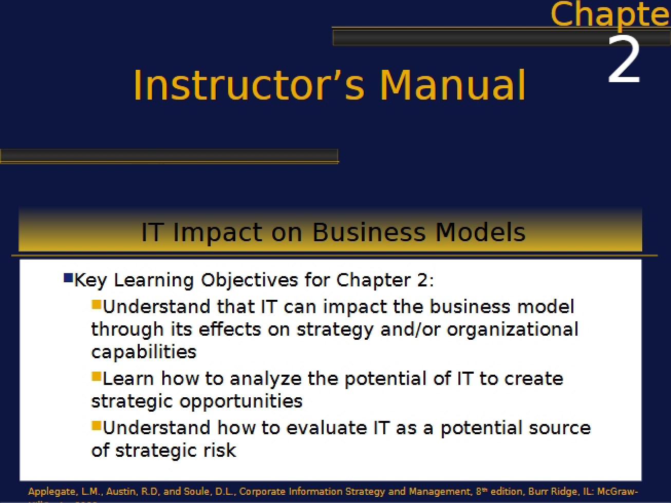 Business Models and IT Impact