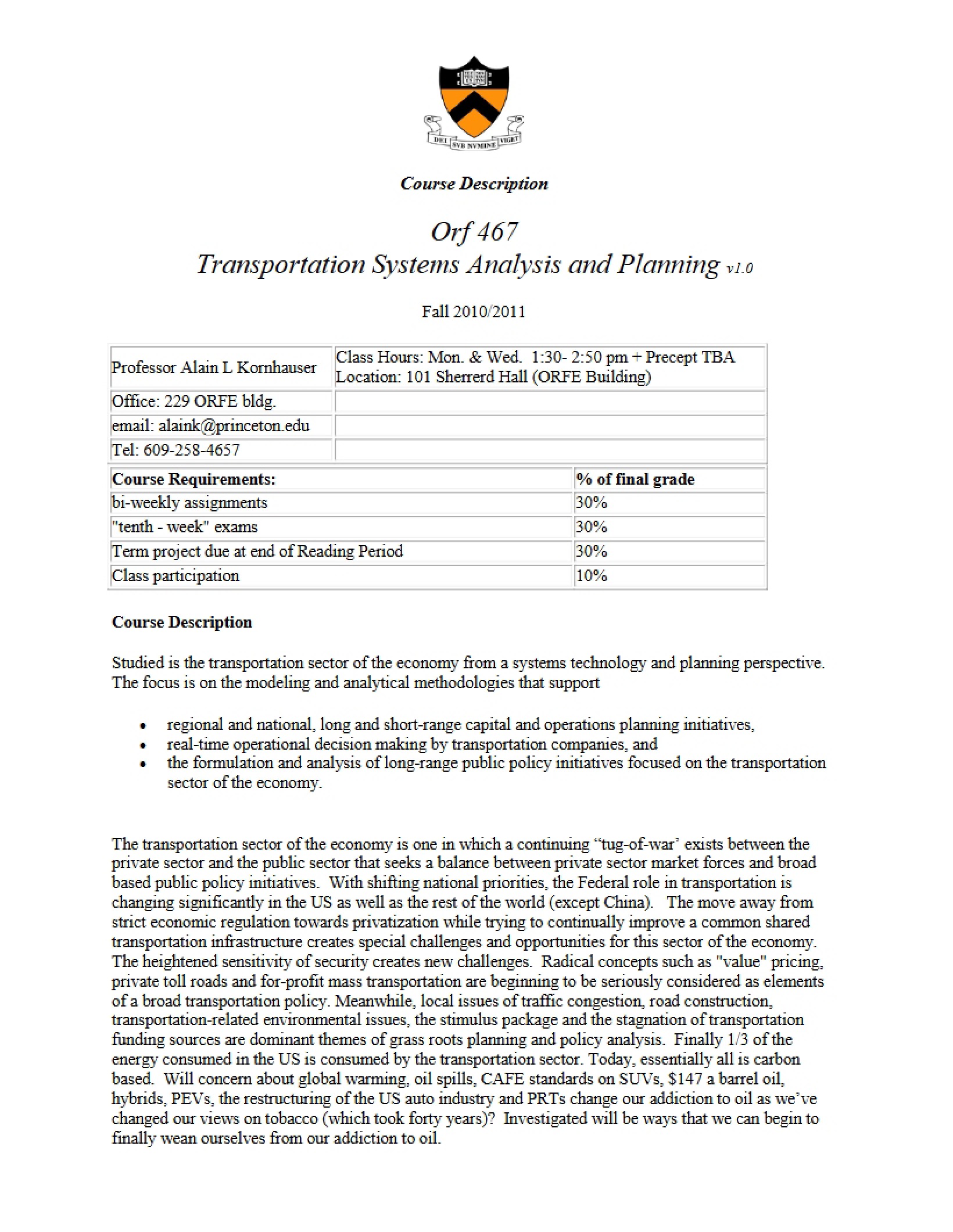 Class Description