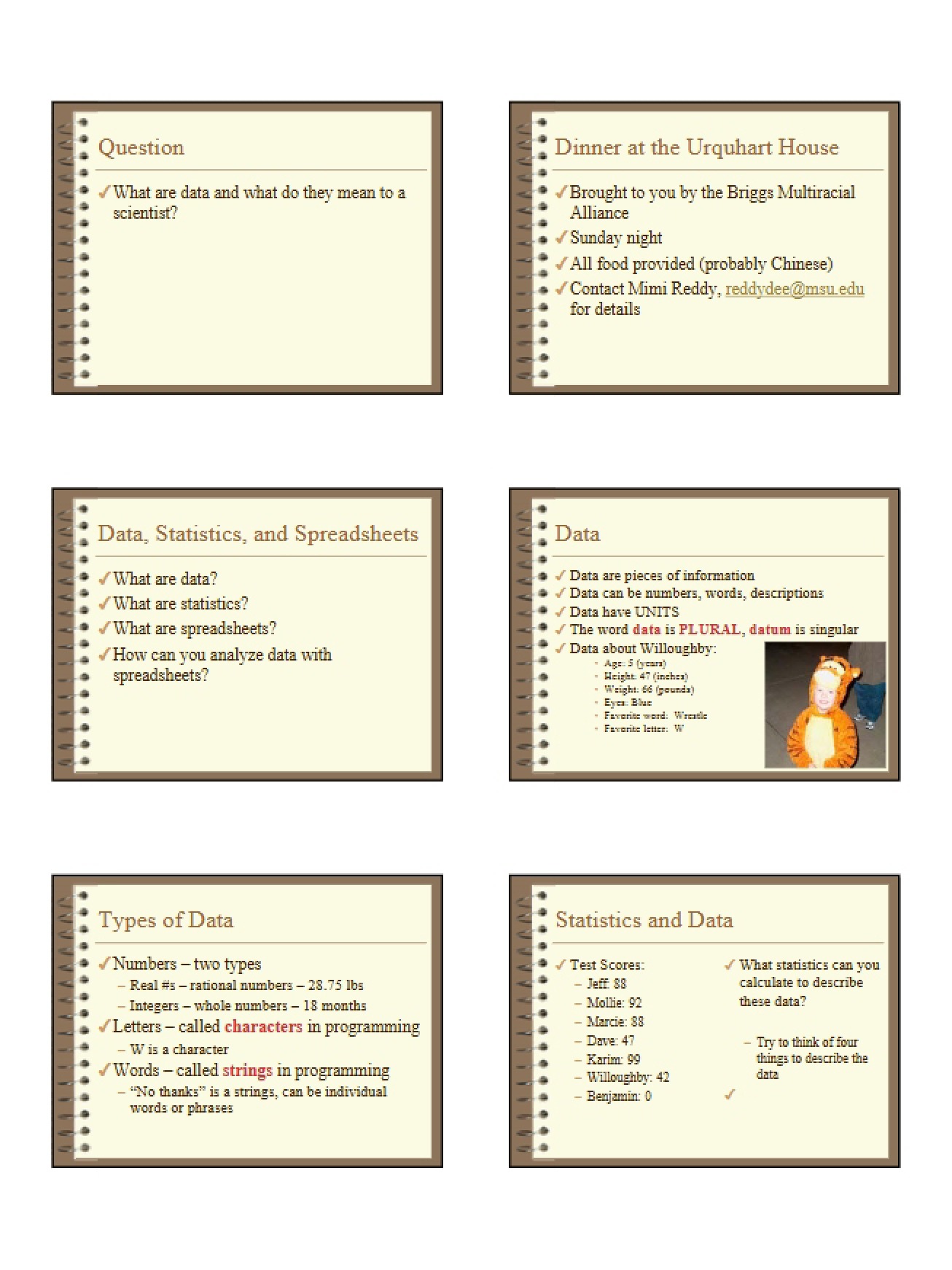 Spreadsheets and Data