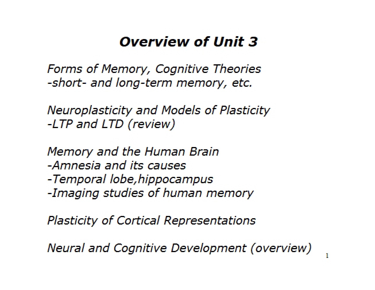 Unit Three Overview