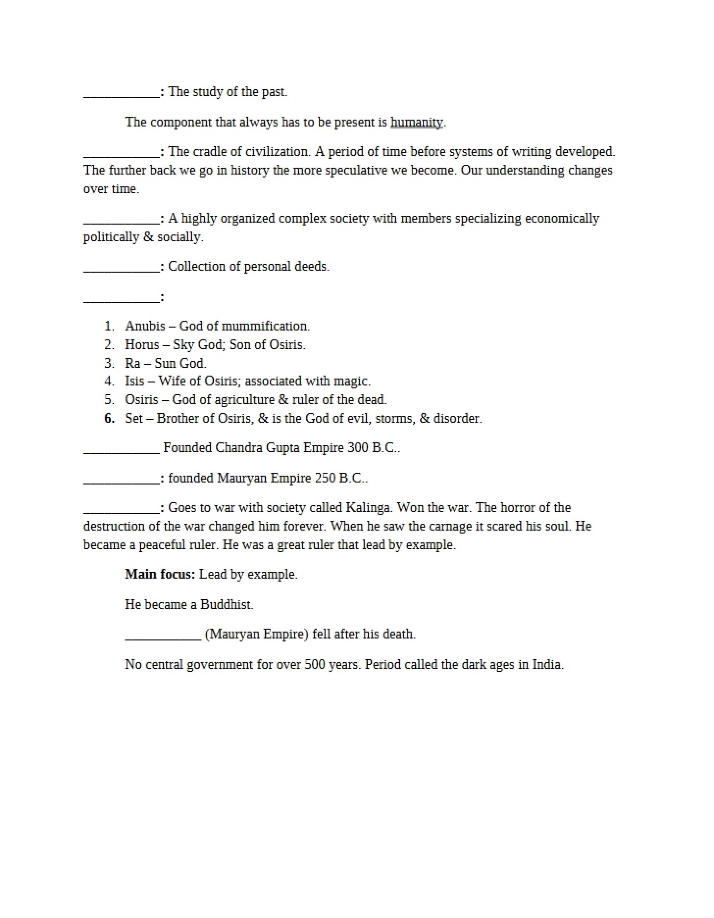 Guide for Studying