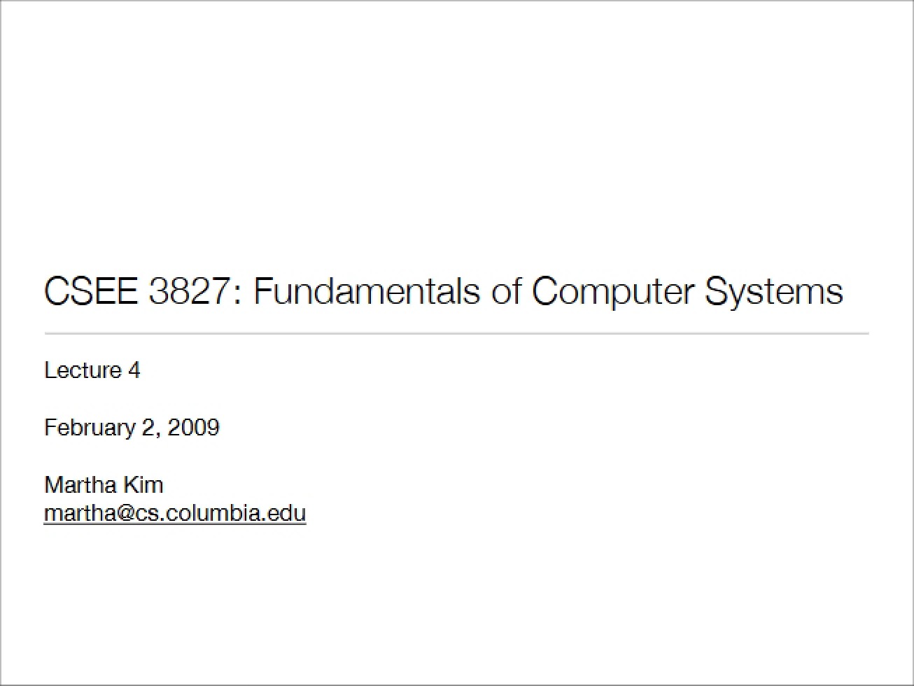 Class Notes for Fundamentals of Computer Systems