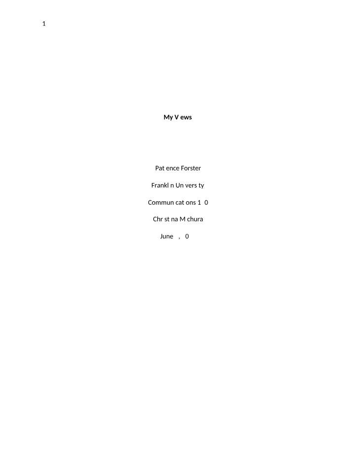 Reflection Paper for COMM 150