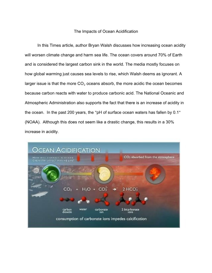 Impacts of Ocean Acidification