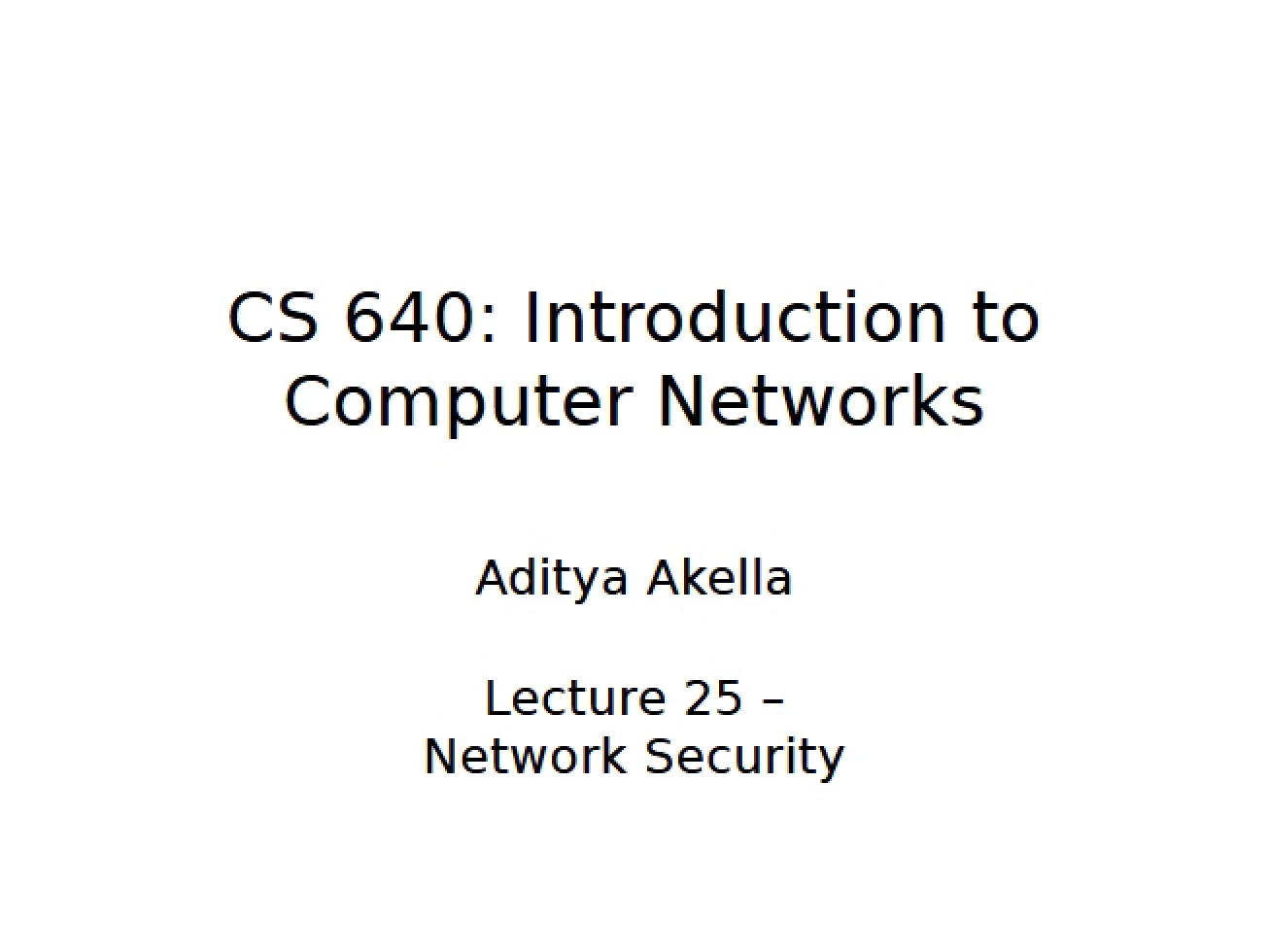 Security in Networking