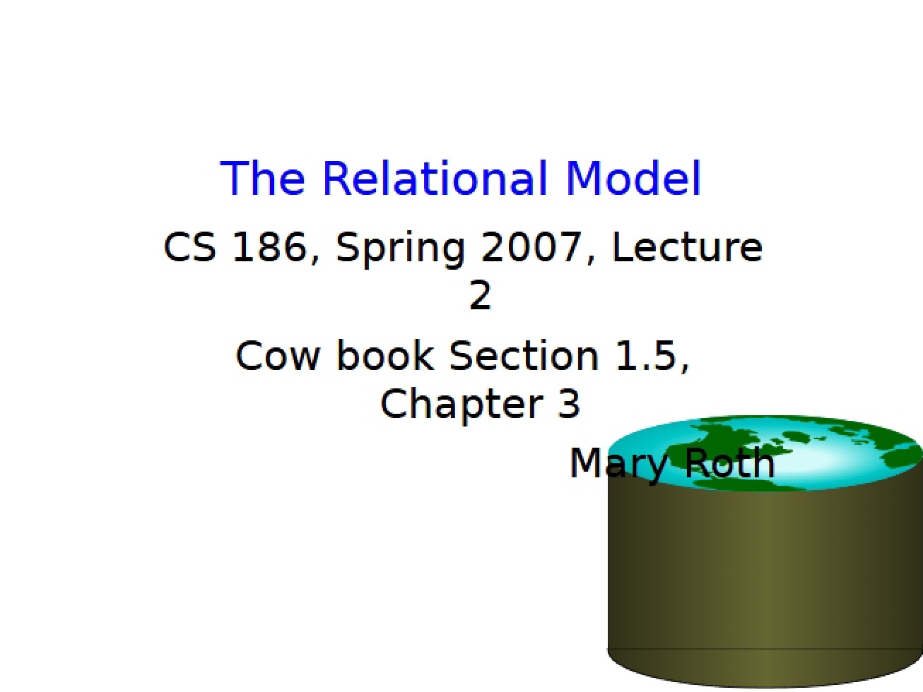 Modeling Relational Databases