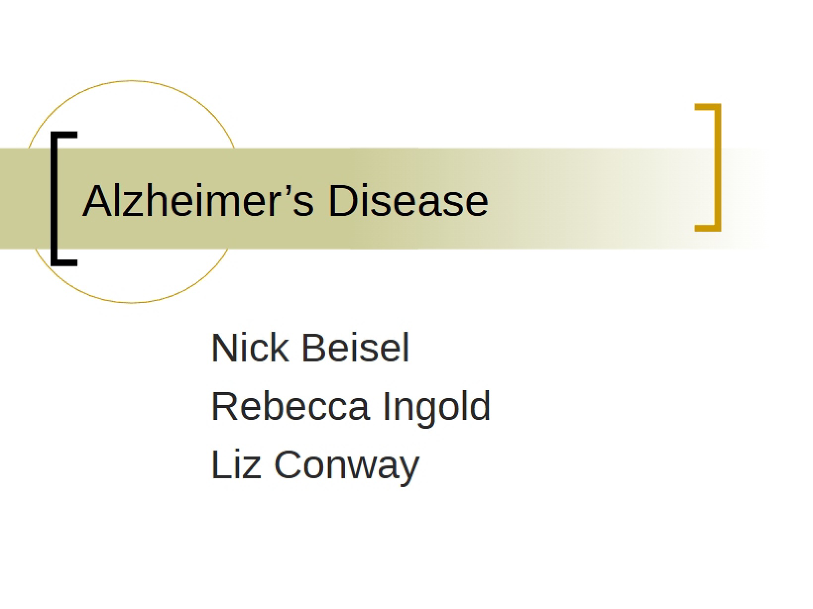 Disease of Alzheimer's