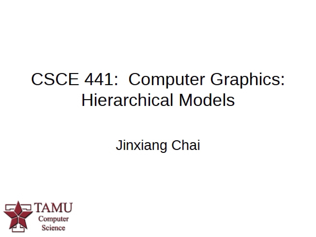 Twelfth Lecture on Computer Graphics