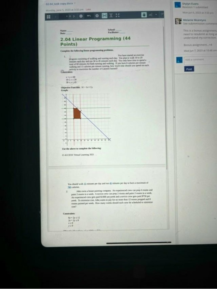 Assignment - Linear Programming